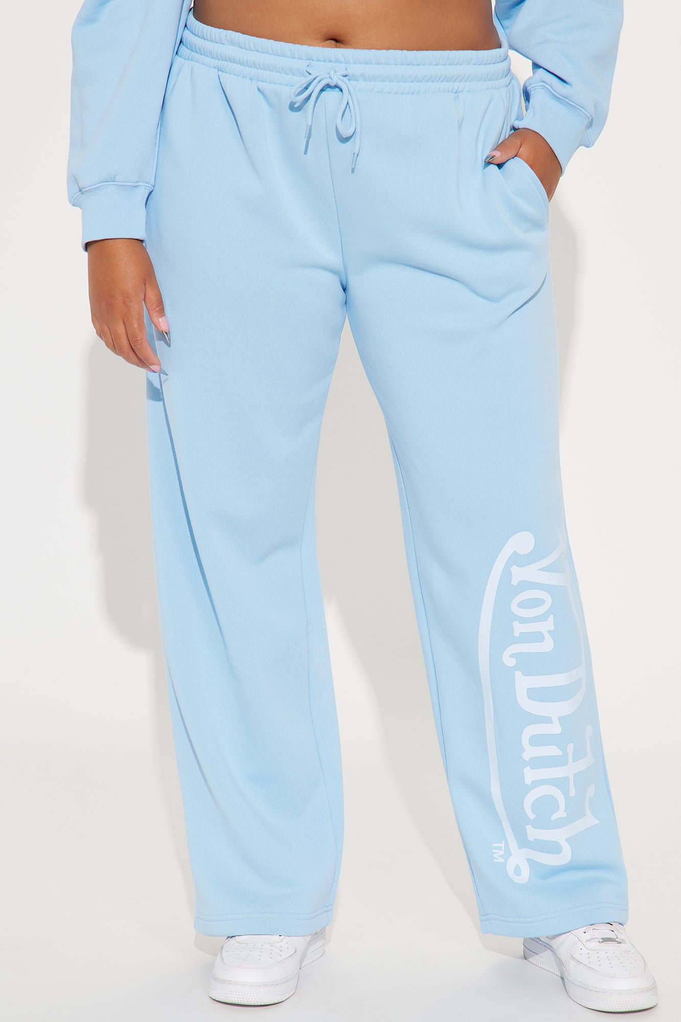 Von Dutch Distressed Wide Leg Pant - Blue