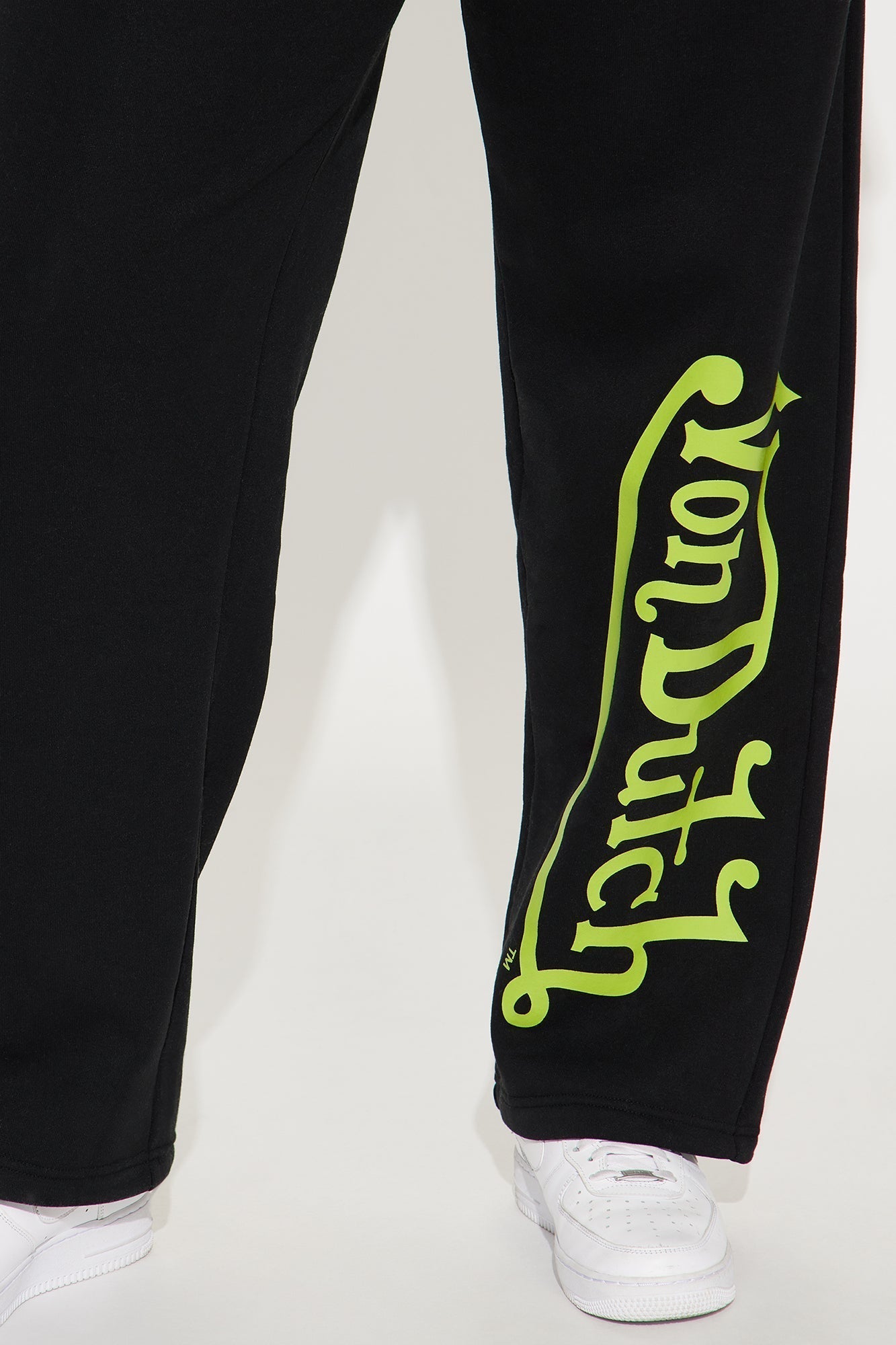 Von Dutch Wide Leg Pant - Black/Green