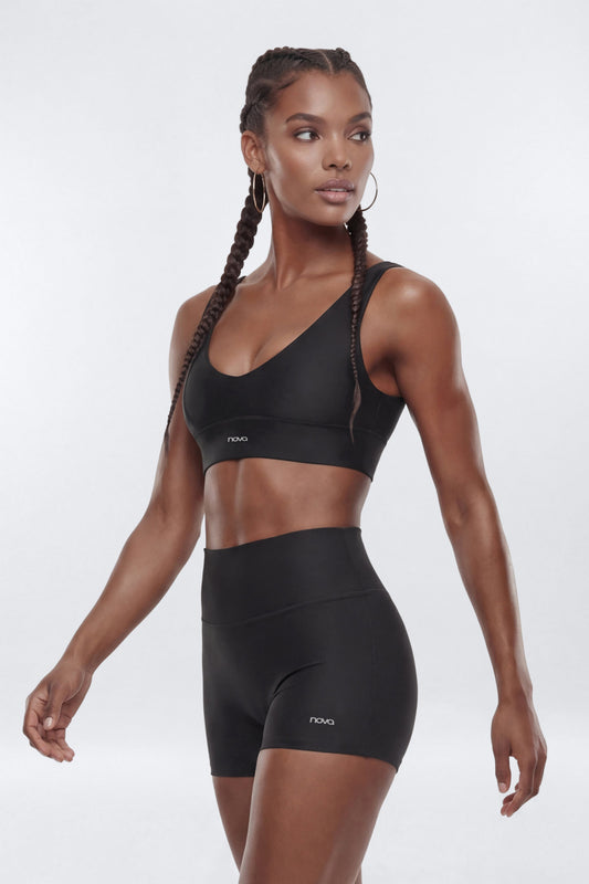 AirSculpt™ 3″ Mid Rise Biker Short - Black