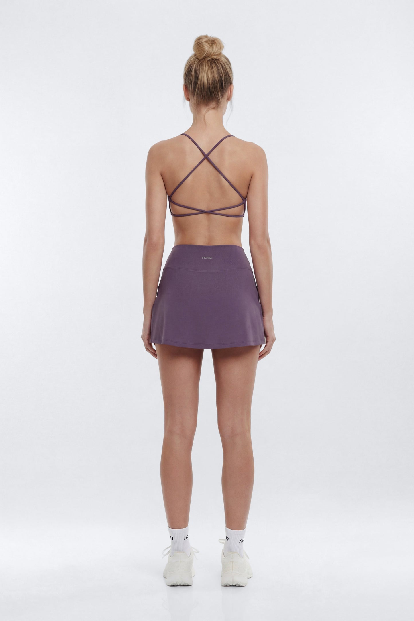 CloudForm™ Front Wrap Sports Mini Skort - Iris