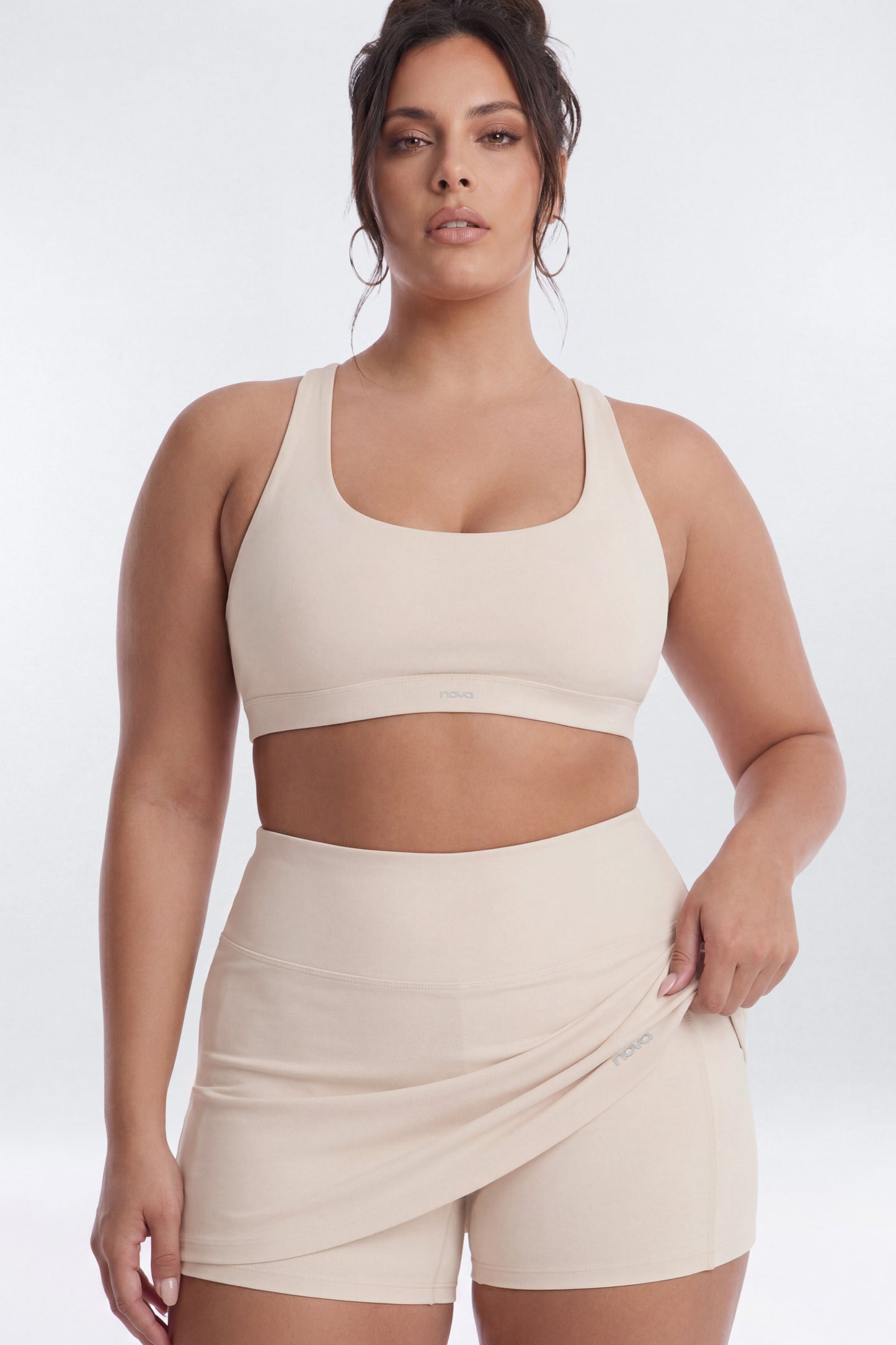 AirSculpt™ Mid Rise Mini Skort - Oat Milk