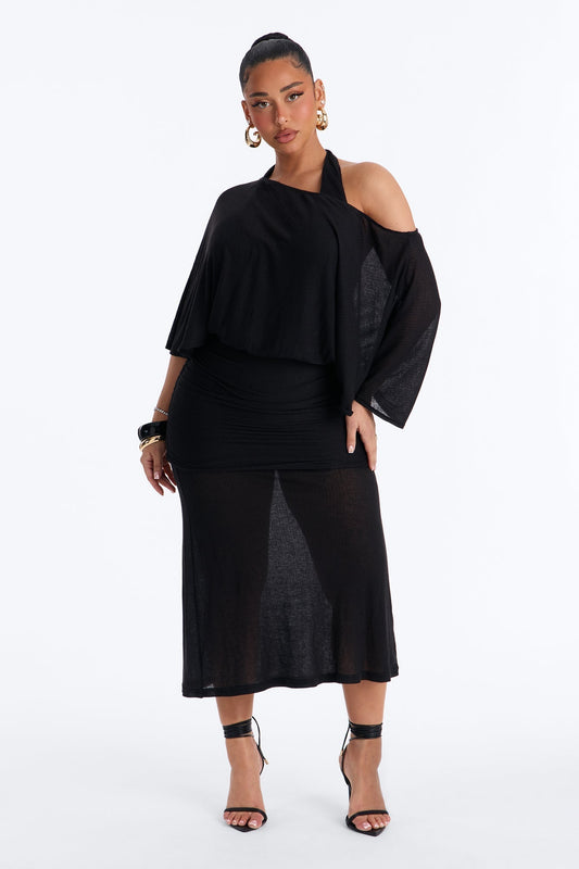Softly Stunning Maxi Dress - Black