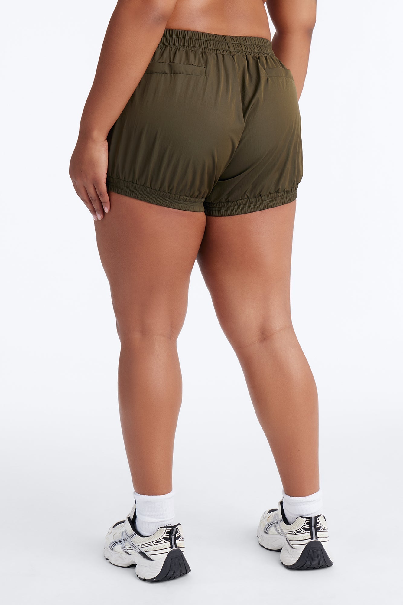 Make A Move Windbreaker Bloomer Shorts - Olive