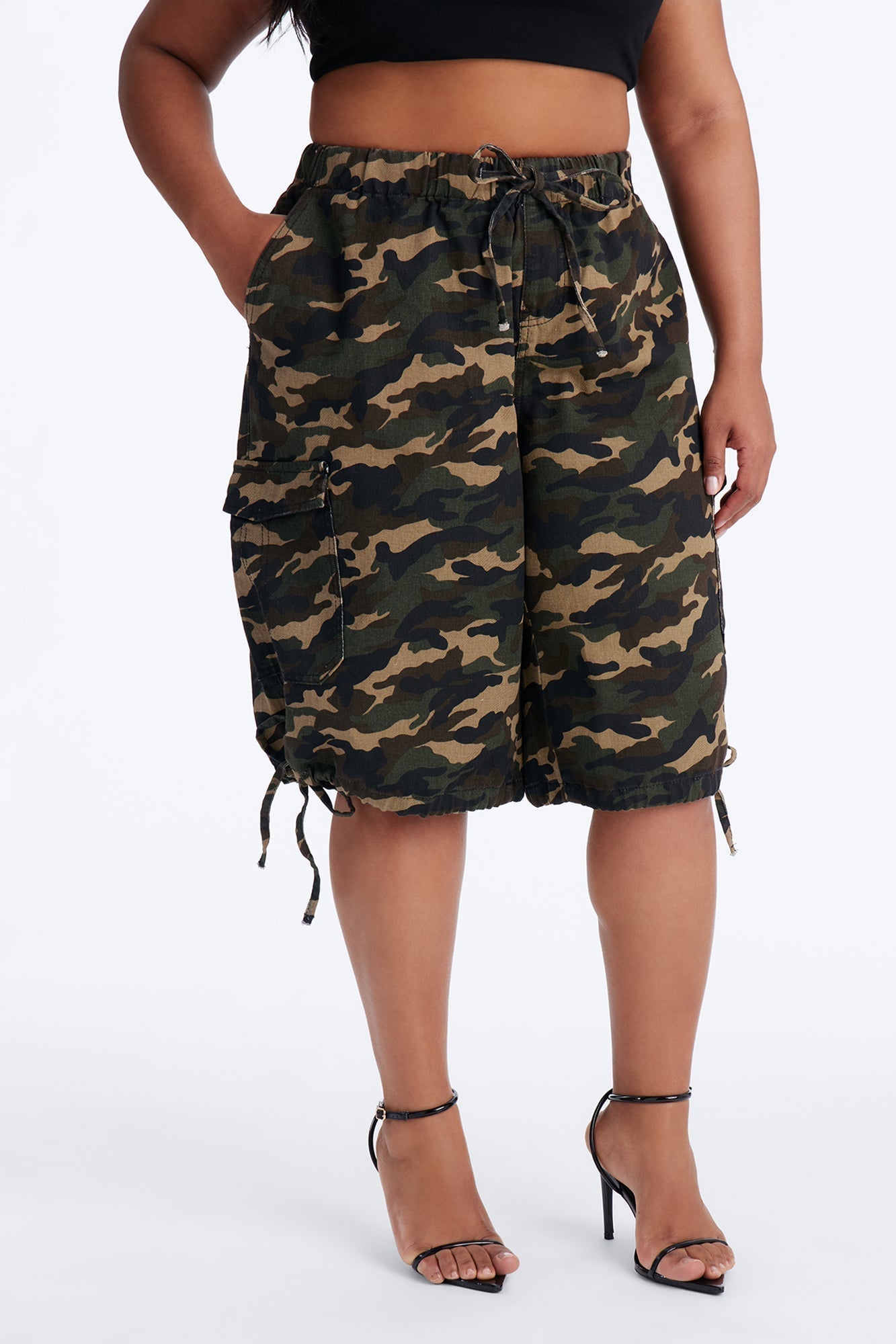 Hidden Agenda Camouflage Bermuda Short 14″ - Camouflage