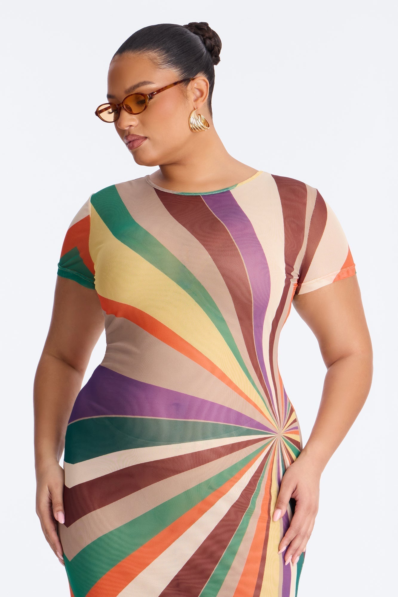 Poolside Babe Mesh Maxi Dress - MultiColor