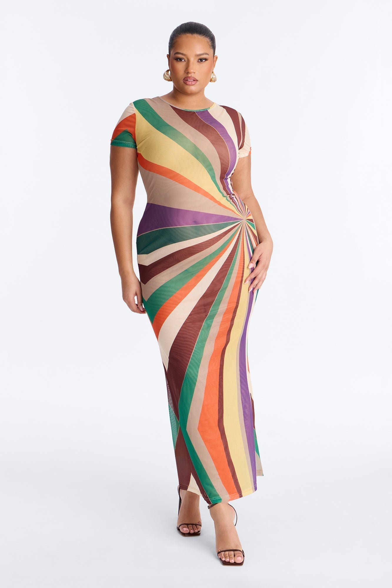 Poolside Babe Mesh Maxi Dress - MultiColor