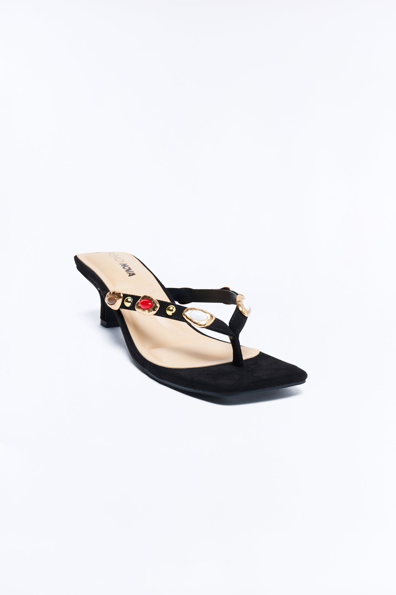 Aaron Stone Kitten Heels - Black