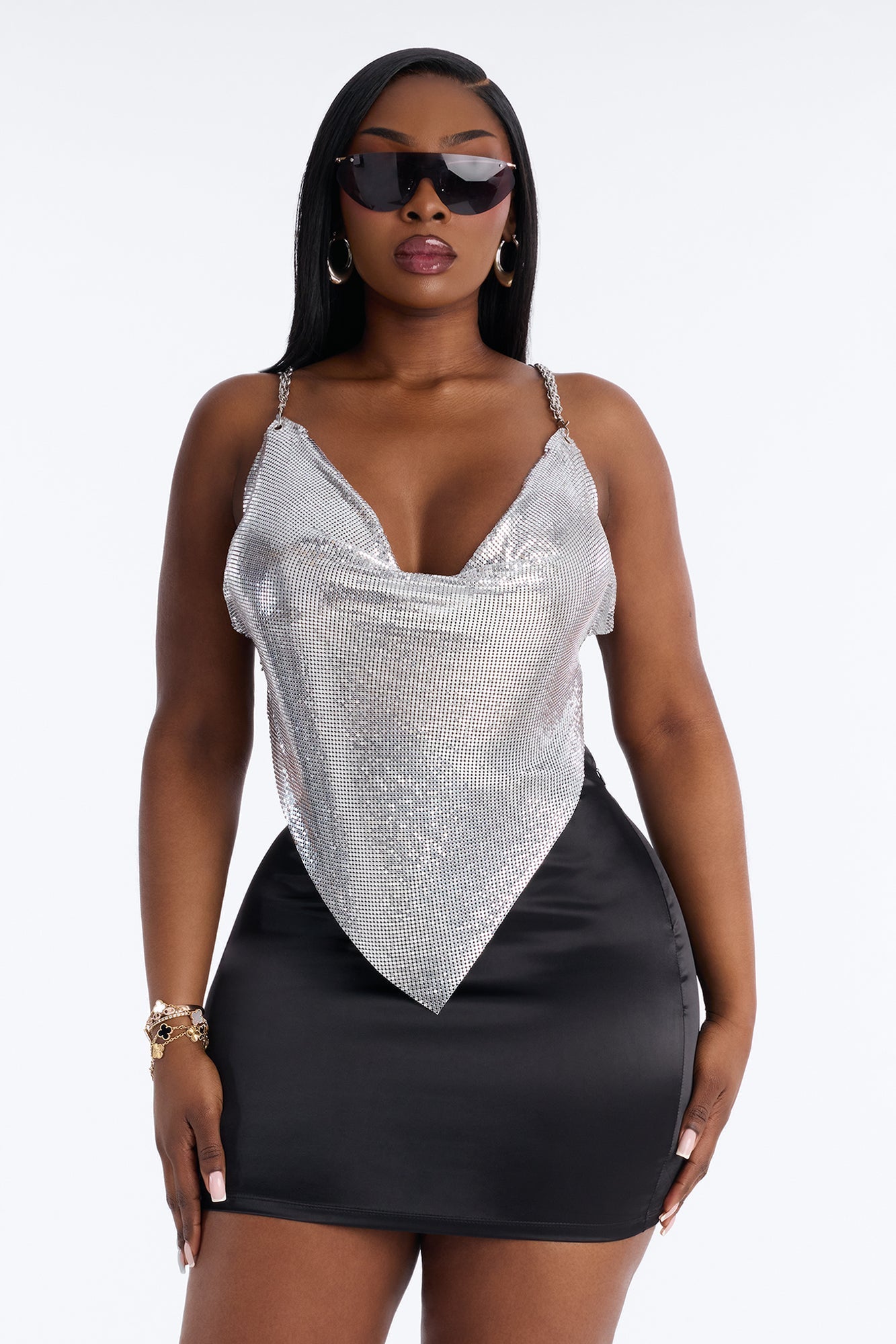 Claire Chainmail Top - Silver