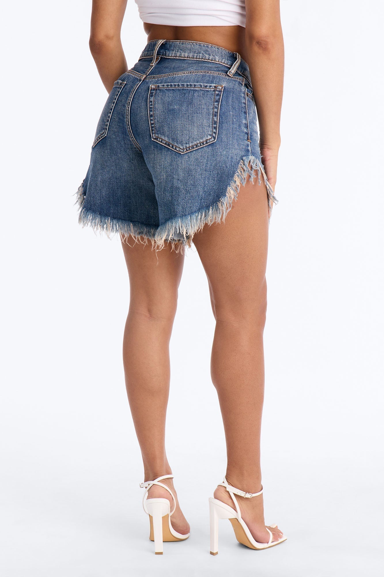 Cabo Destroyed Tinted Denim Shorts - Vintage Wash