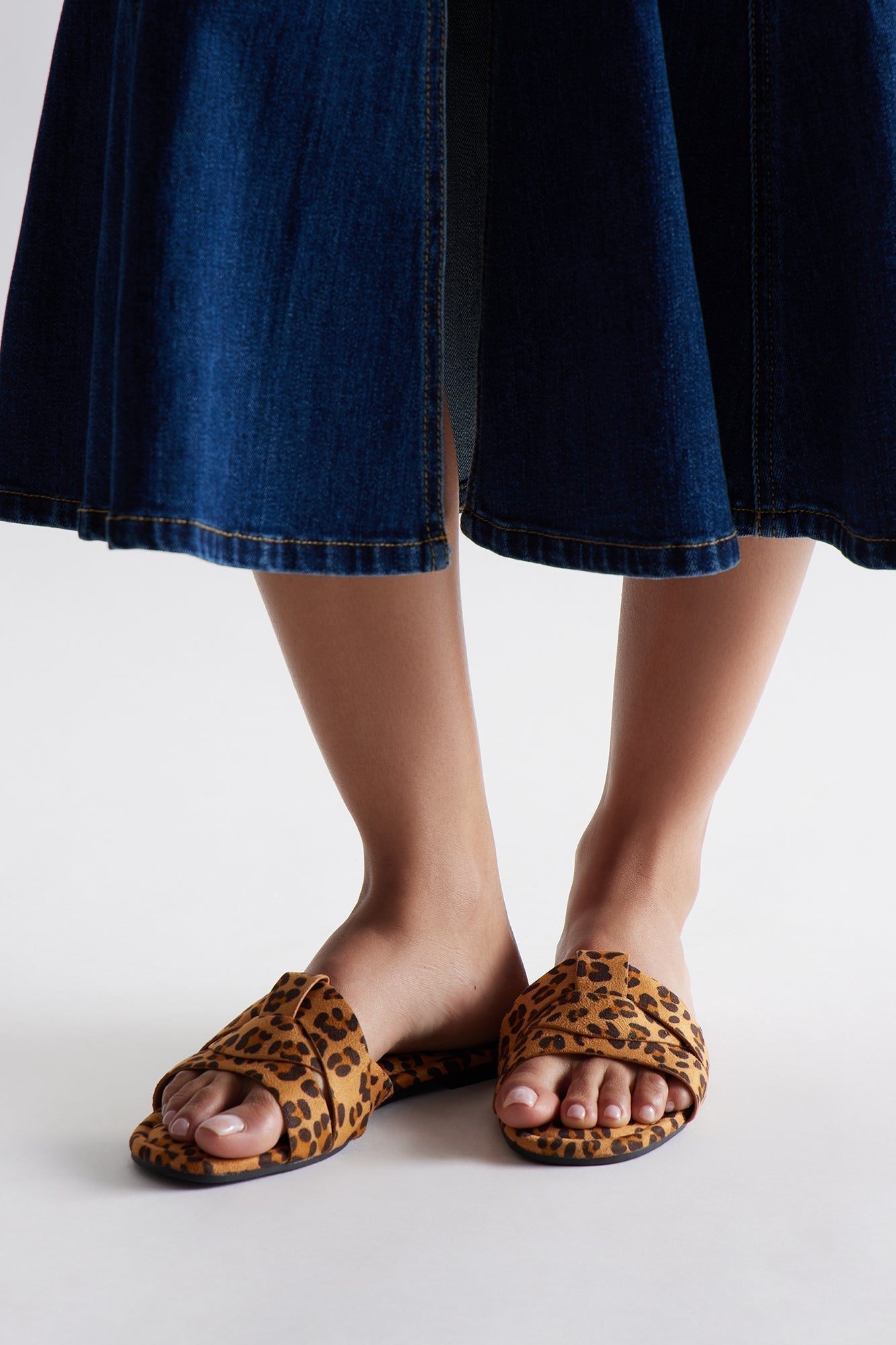 Antonia Slip On Sandals - Leopard