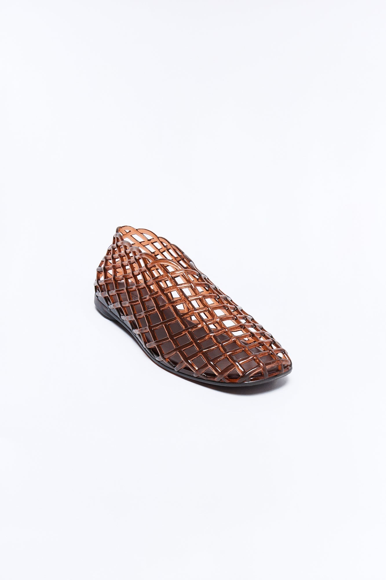 Annalise Jelly Mesh Flats - Dark Brown