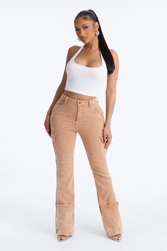 Camden Cargo Utility Jeans - Tan