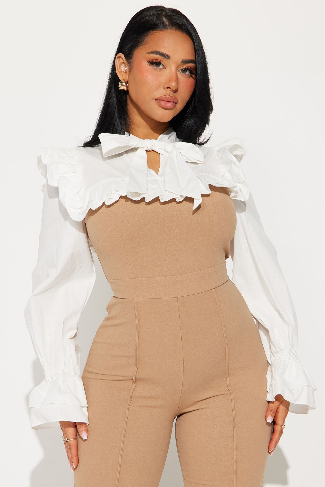 Setting Goals Jumpsuit - Taupe