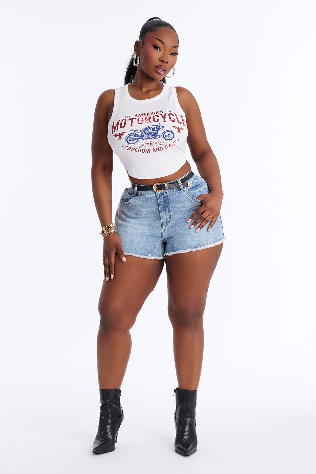 Locals Only Stretch Cut Off Denim Shorts - Light Wash