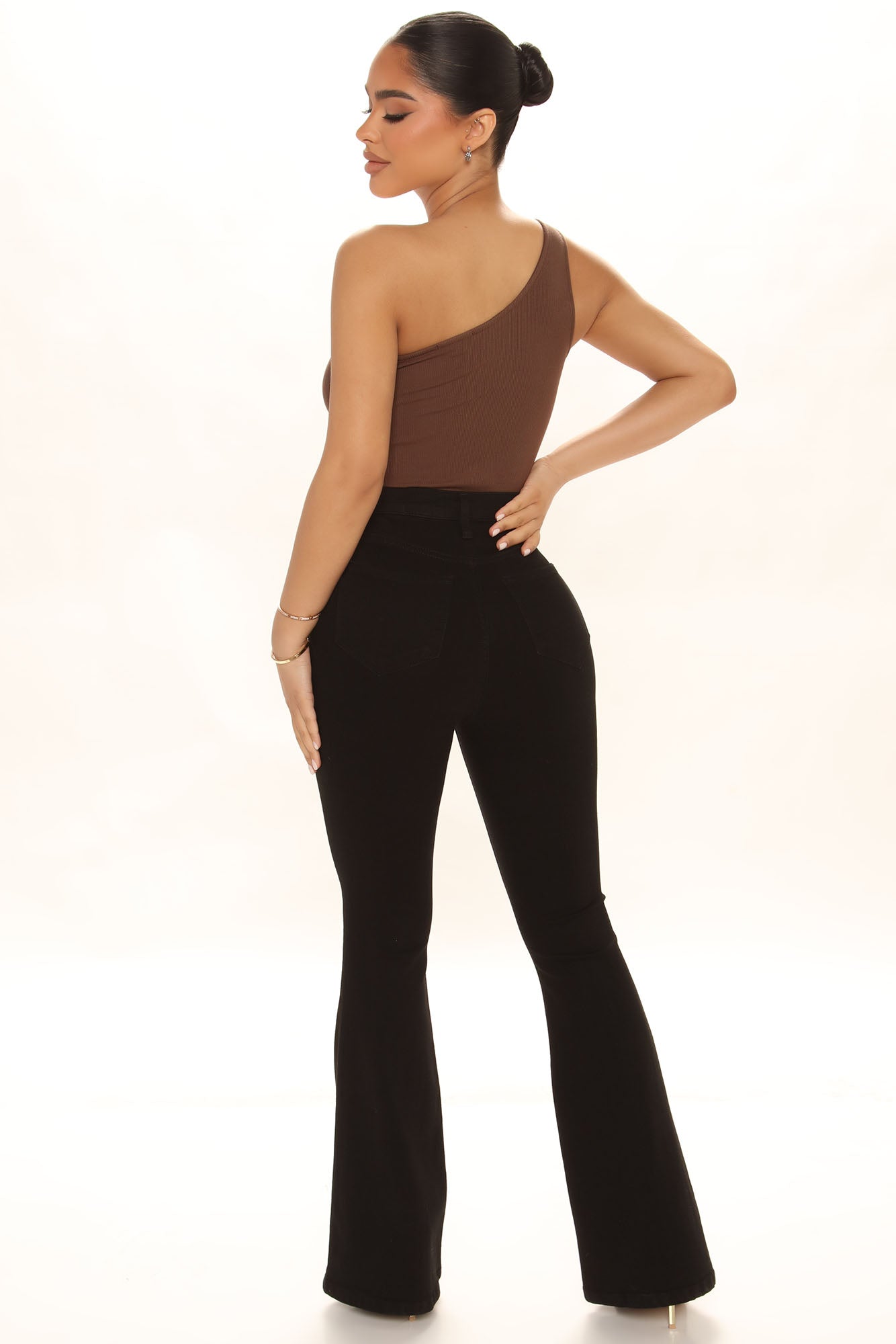 Petite Deep In My Soul Flare Jeans - Black