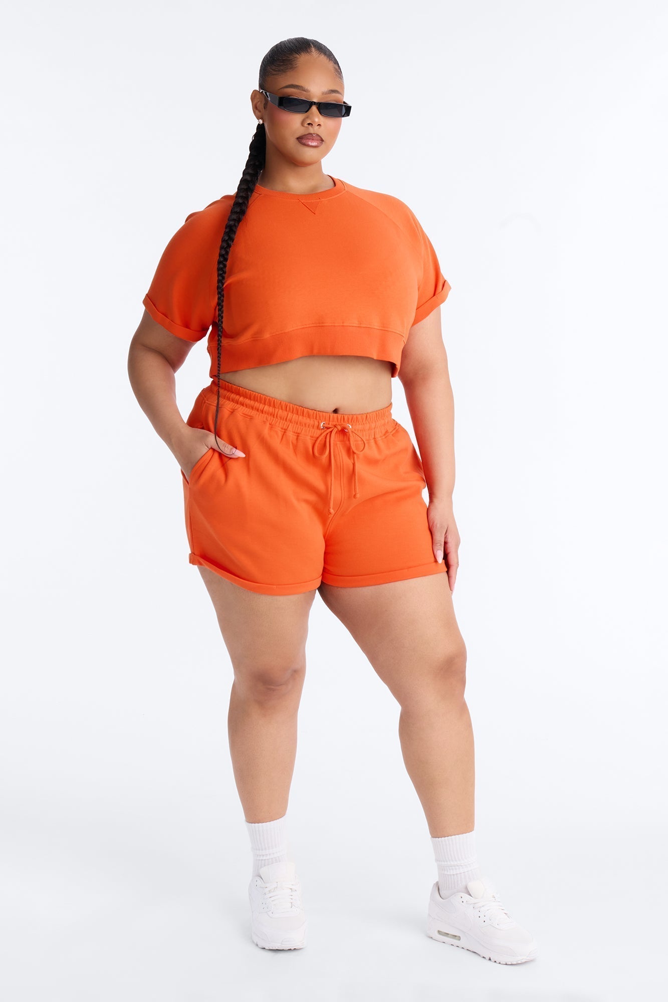 Wait For It Washed Sweatshorts - Orange