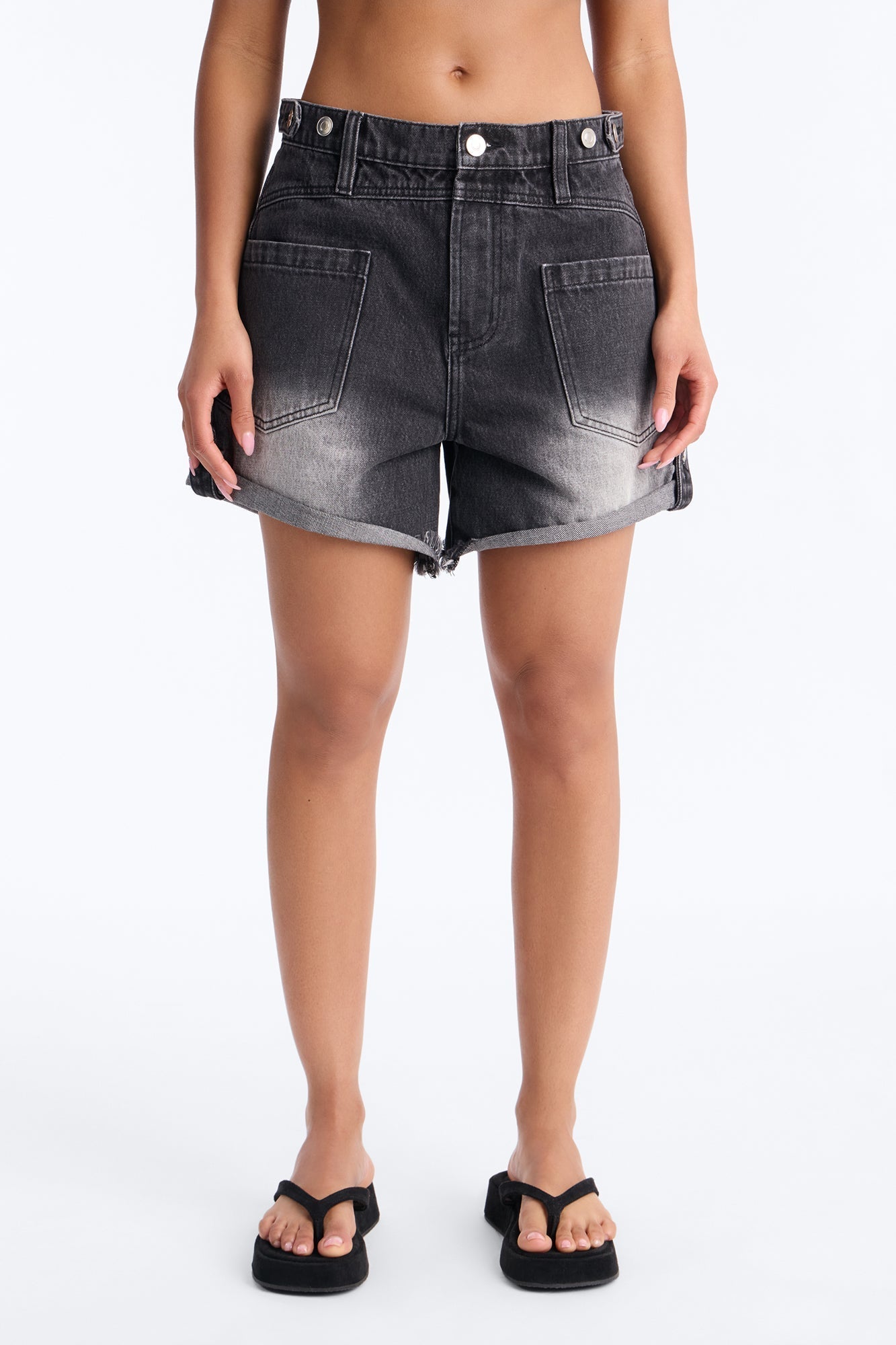 Bowery Denim Shorts - Black Wash