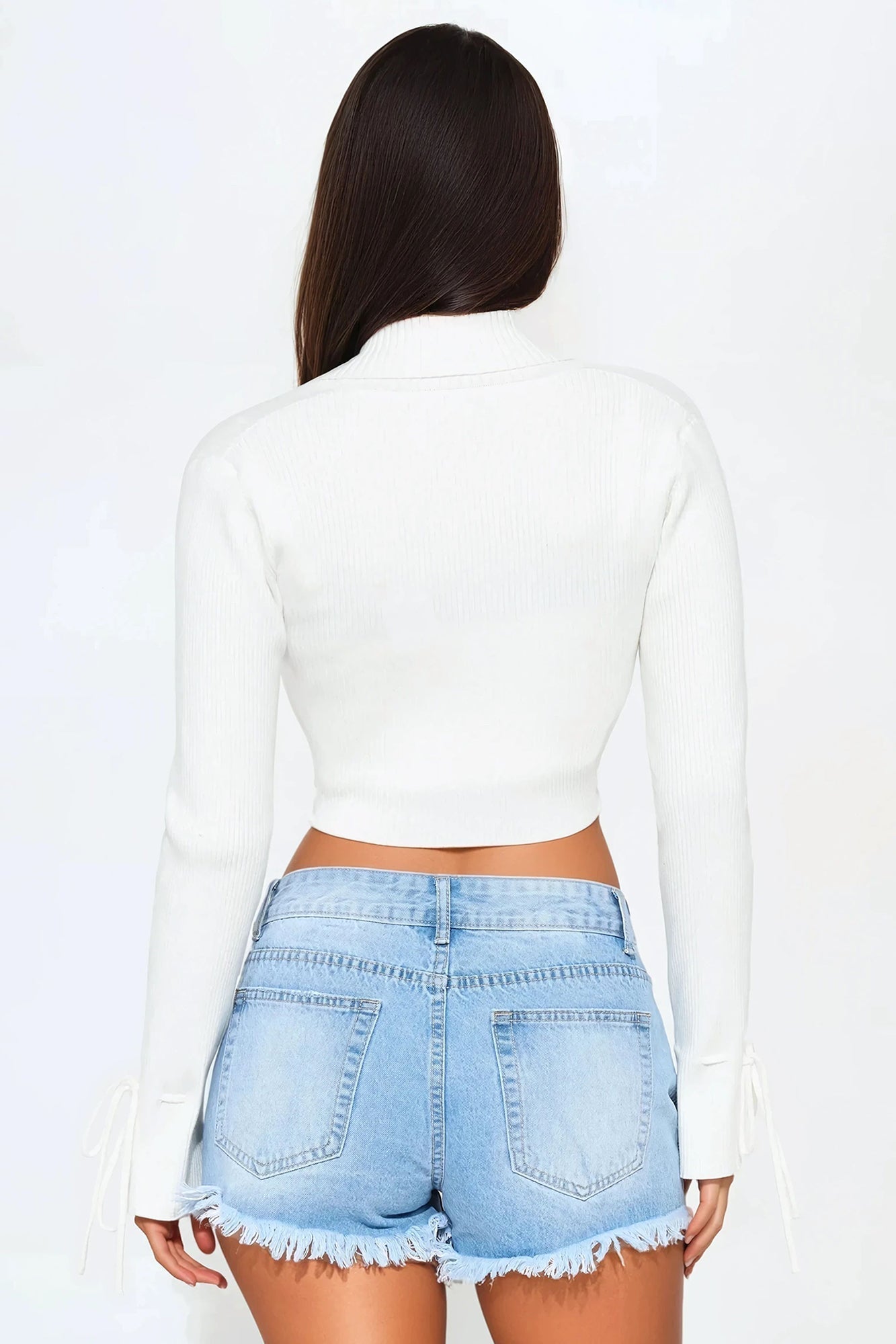 Effortlessly Cute 2 Piece Sweater Top - White/Black