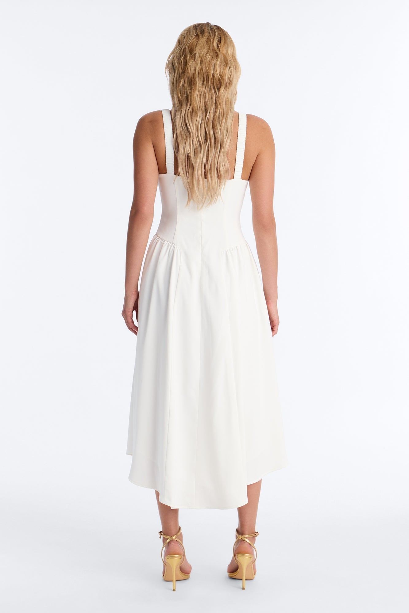 Sheri Crepe Midi Dress - White