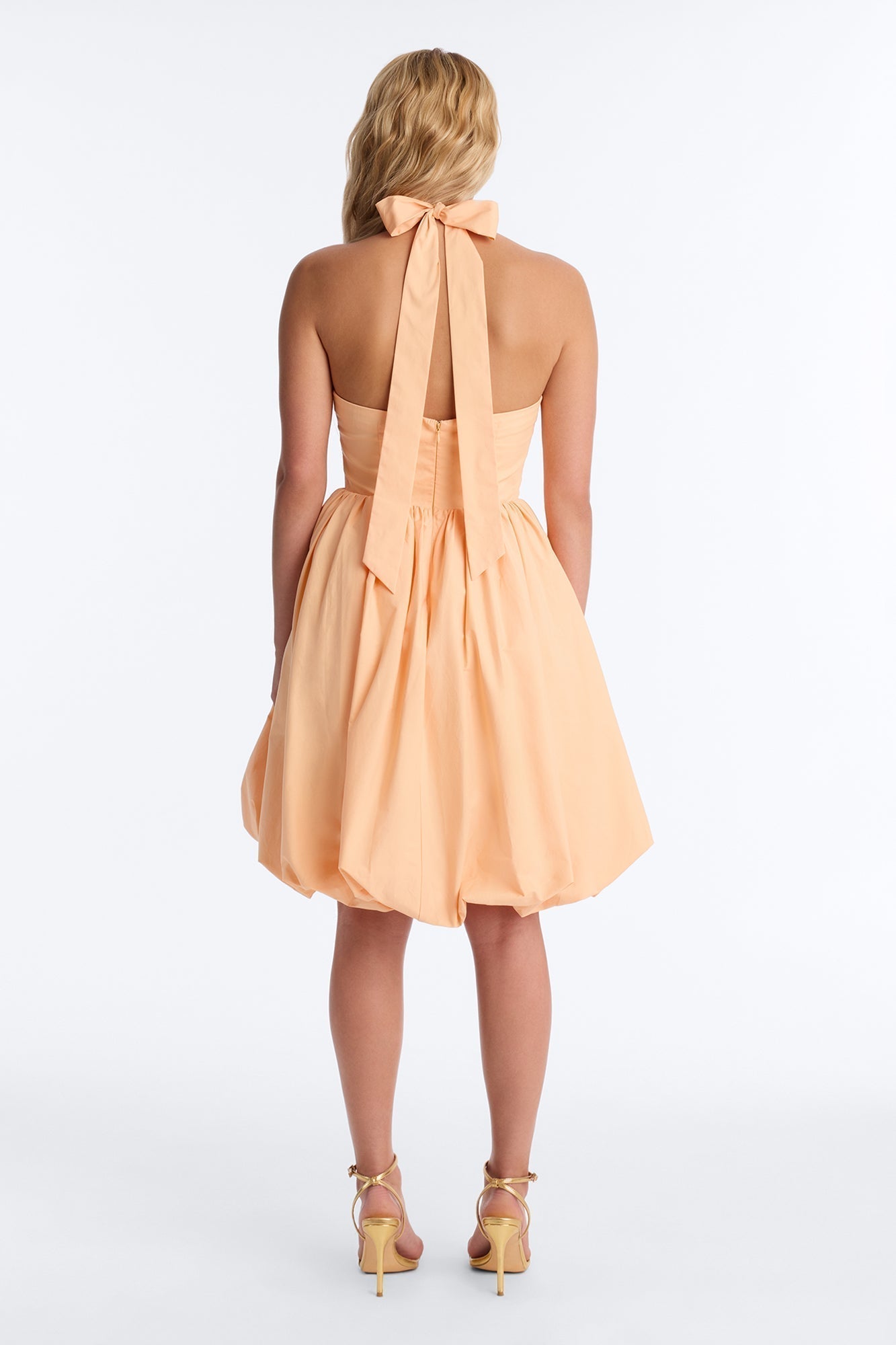 Lori Cutie Poplin Midi Dress - Peach