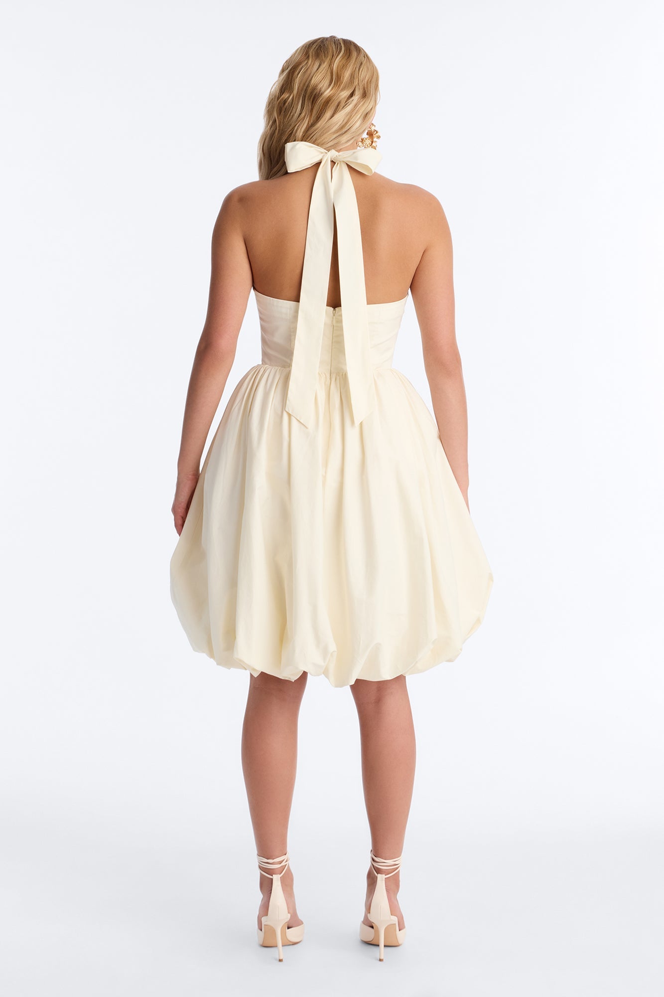 Lori Cutie Poplin Midi Dress - Off White