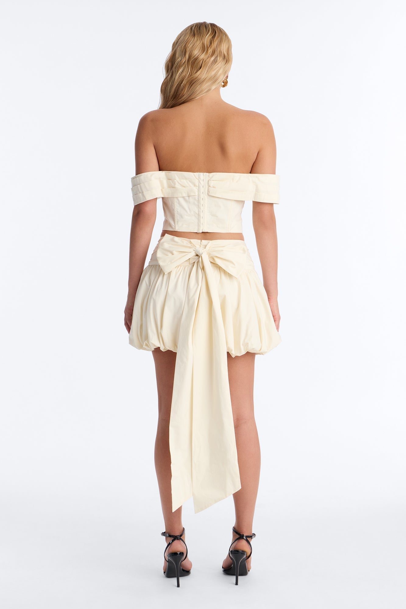 Lori Cutie Poplin Micro Mini Skirt - Off White