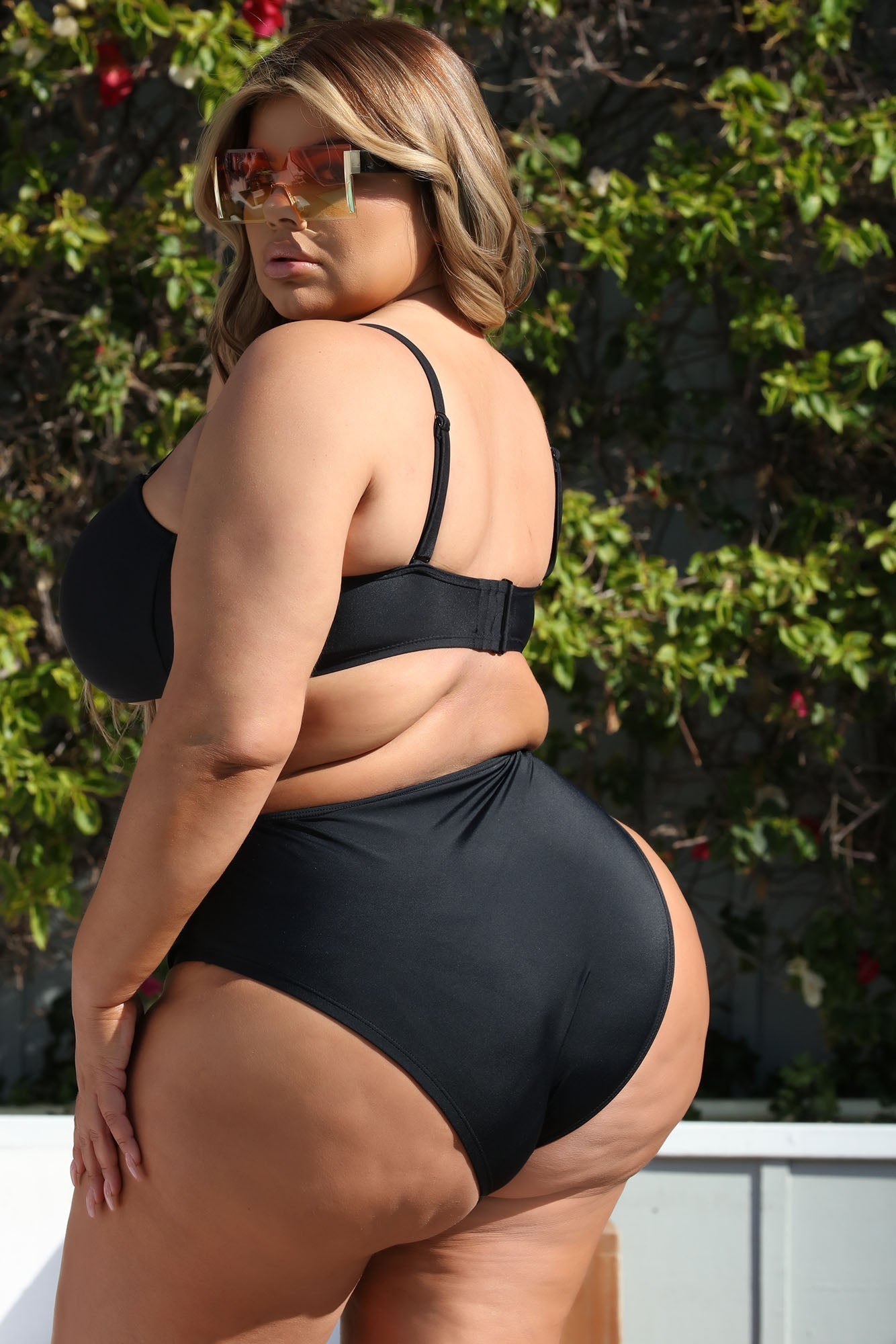 Maui Mix And Match High Cut Cheeky Bikini Bottom - Black