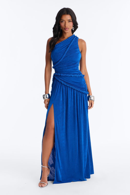 Corina Twist Slinky Maxi Dress - Royal