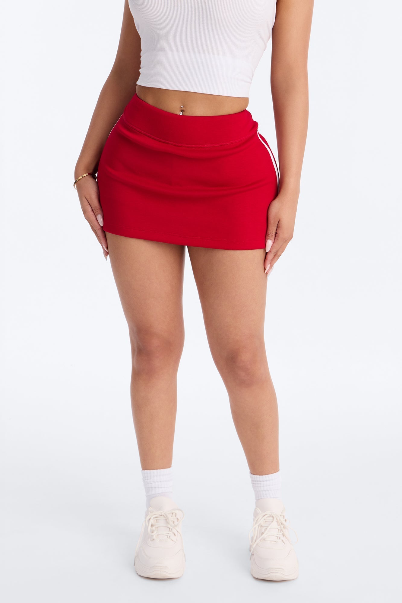 Playing Catch Up Scuba Micro Mini Skort - Red