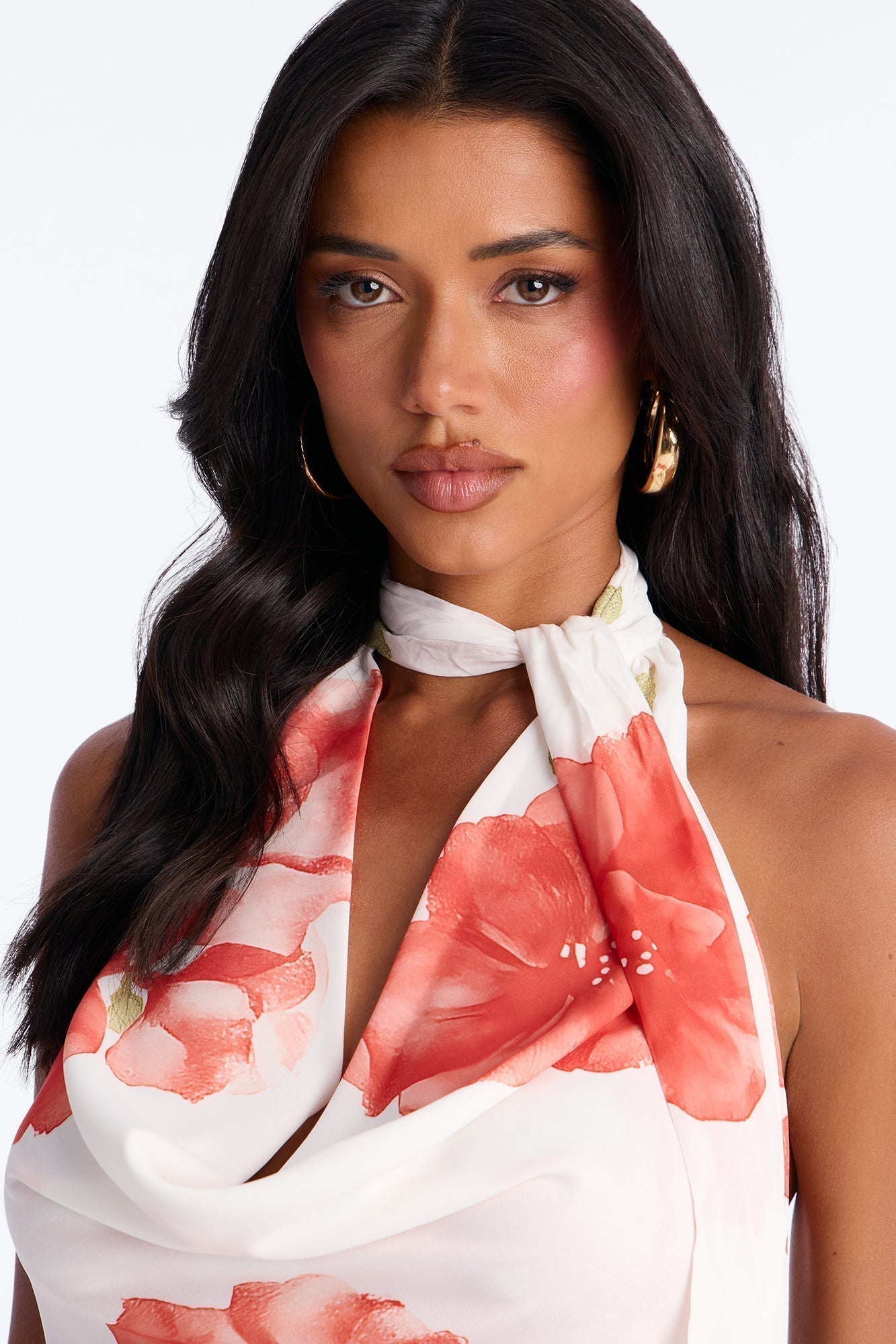 Kala Floral Chiffon Mini Dress - White/combo
