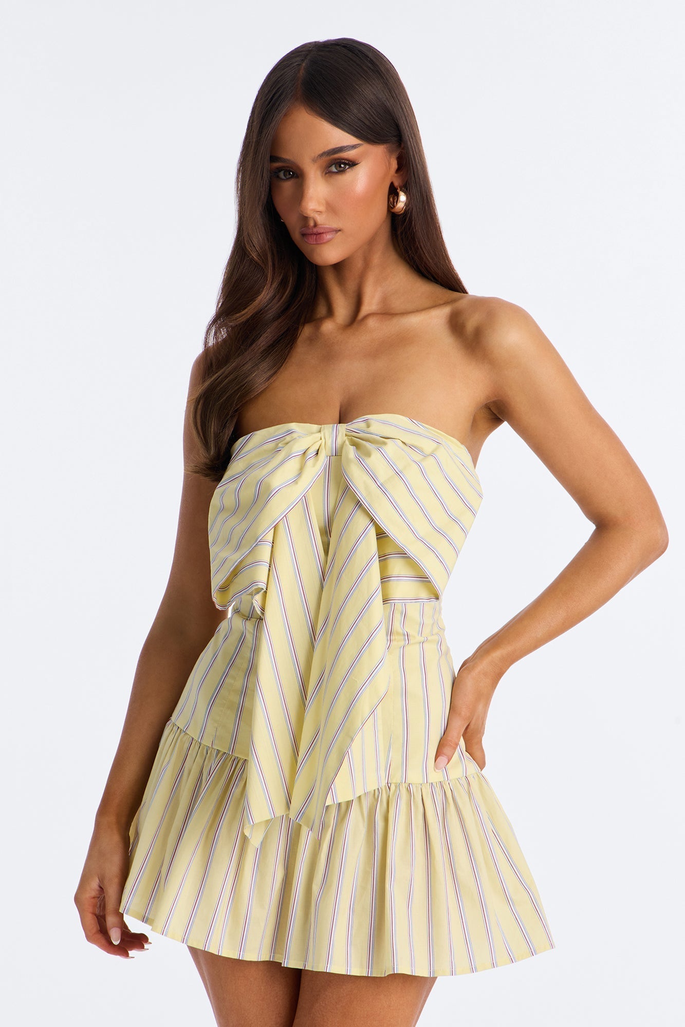 Sunny Strapless Poplin Mini Dress - Butter Yellow