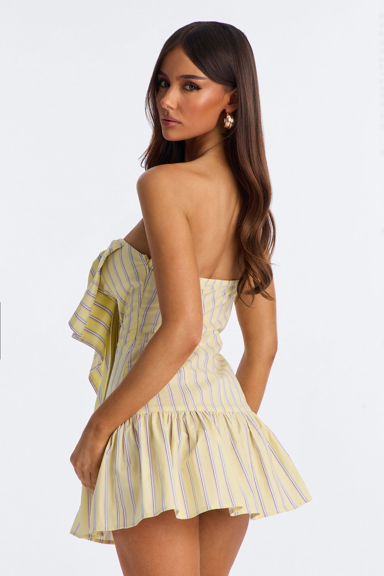 Sunny Strapless Poplin Mini Dress - Butter Yellow