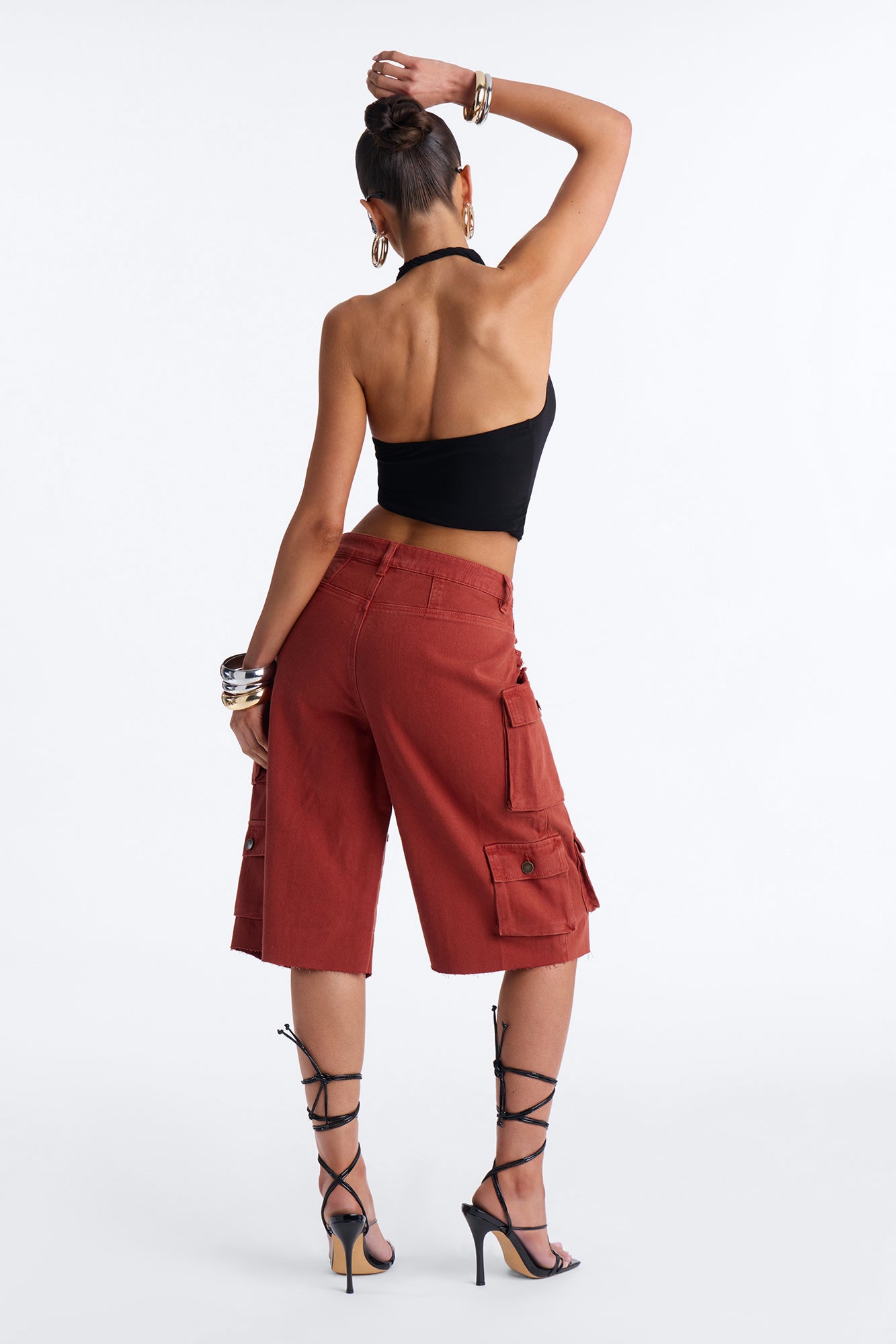 Don't Make Me Wait Cargo Bermuda Short - Rust