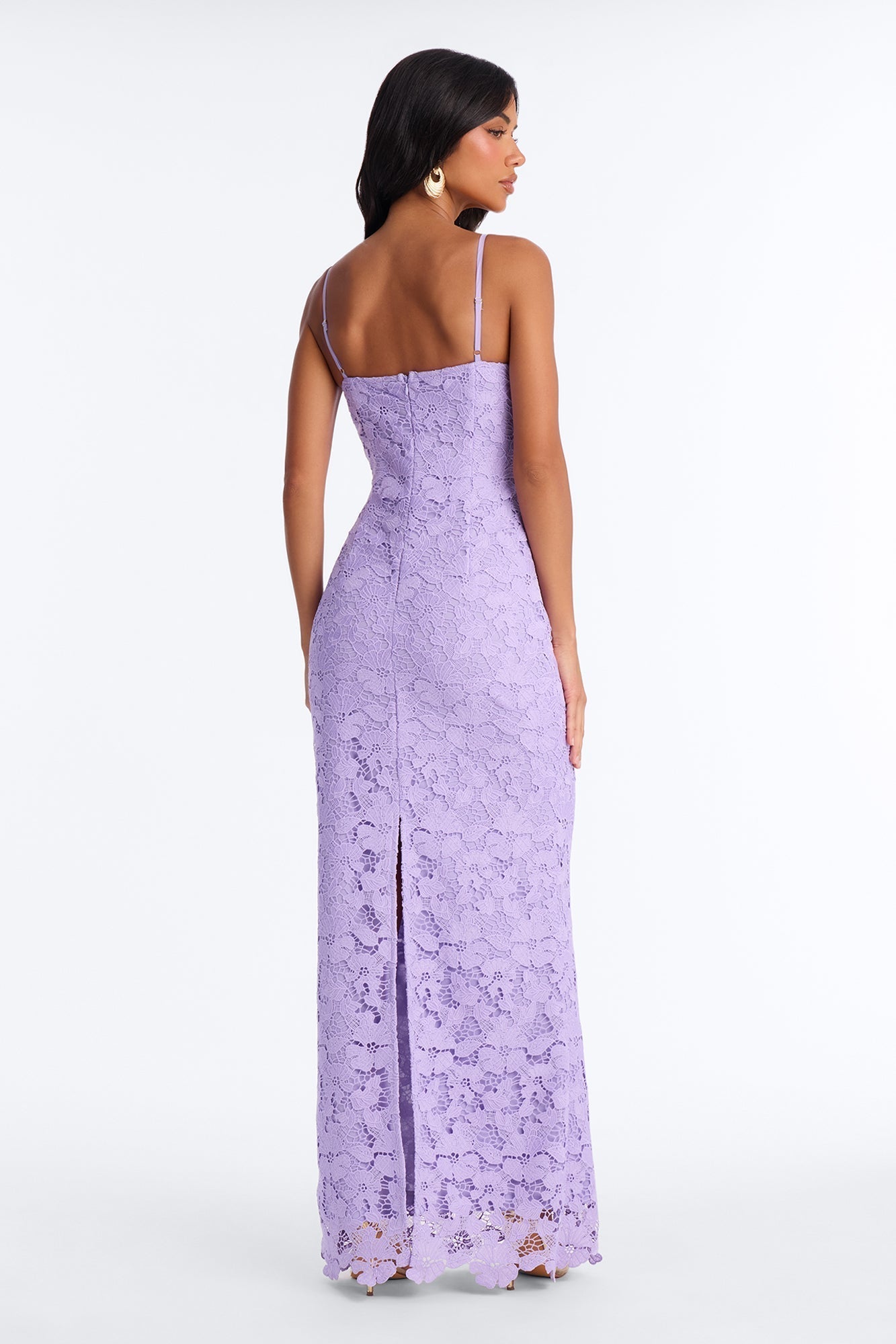Leila Lace Maxi Dress - Lavender