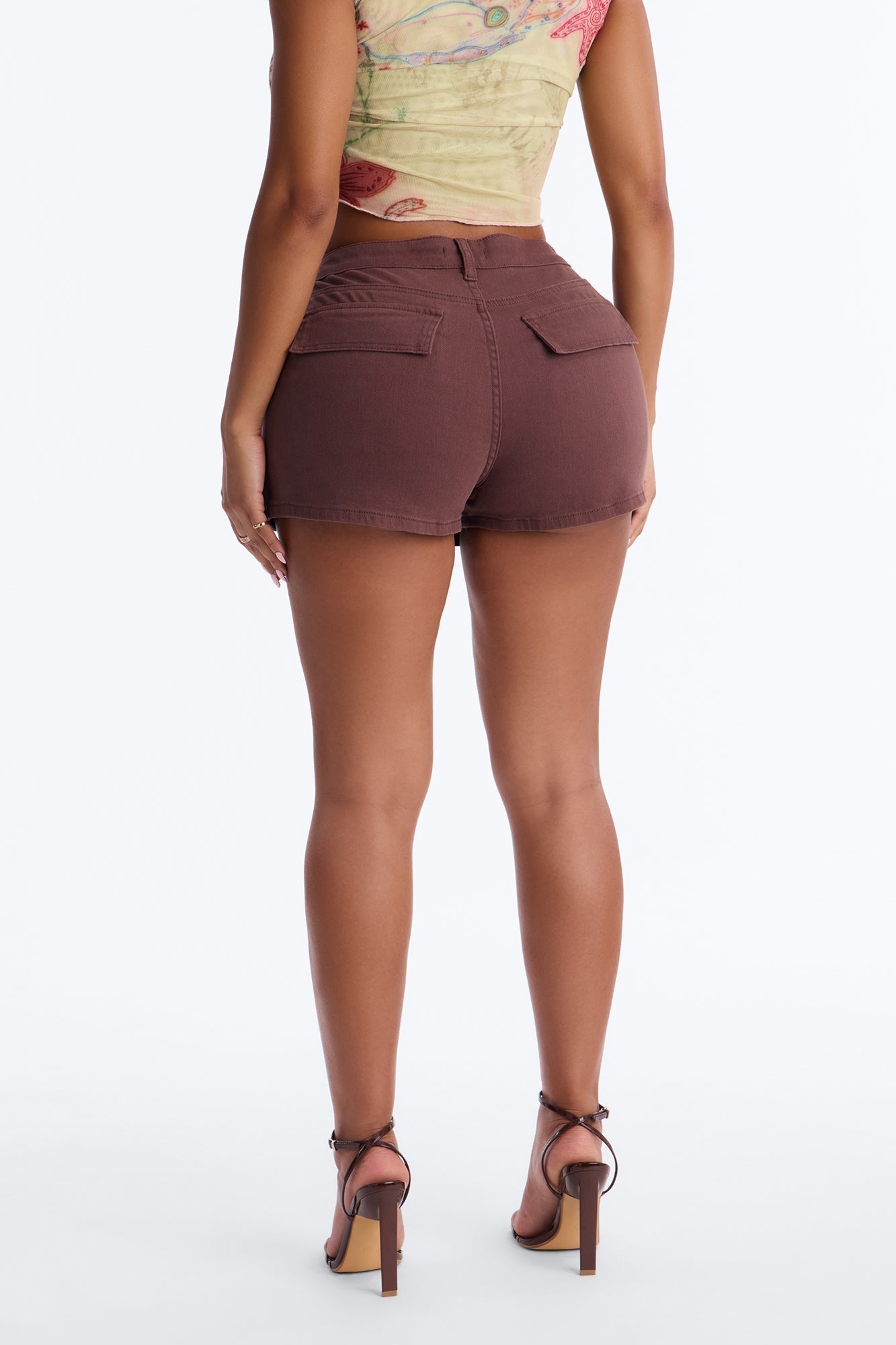 Feel The Pressure Cargo Mini Skort - Brown