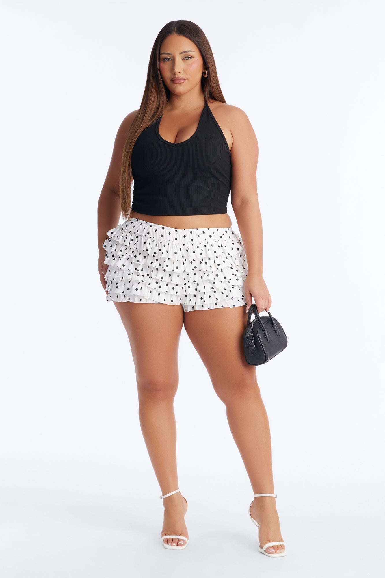 Lovely Day Polka Dot Bloomer Short - White/Black