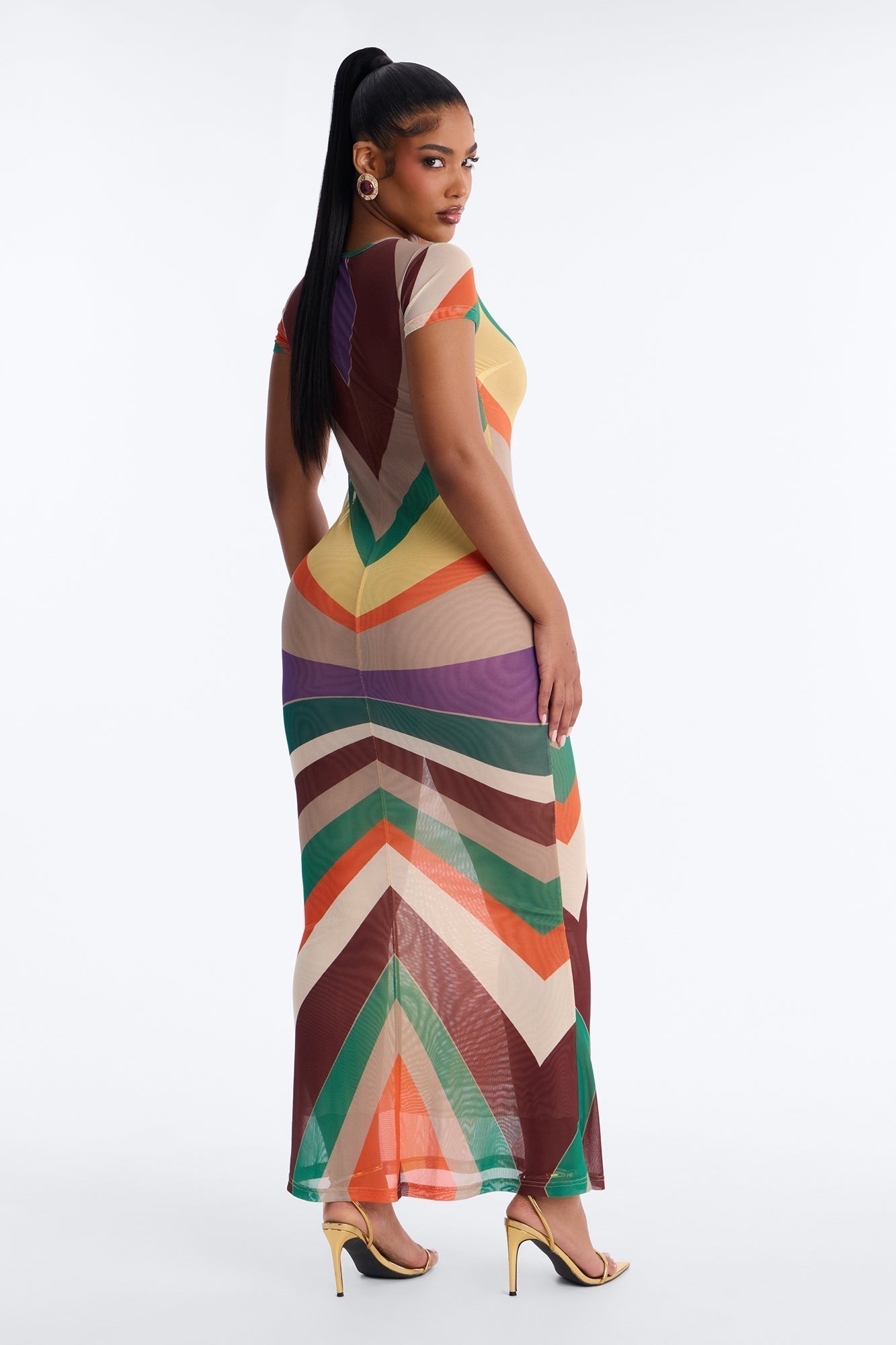 Poolside Babe Mesh Maxi Dress - MultiColor