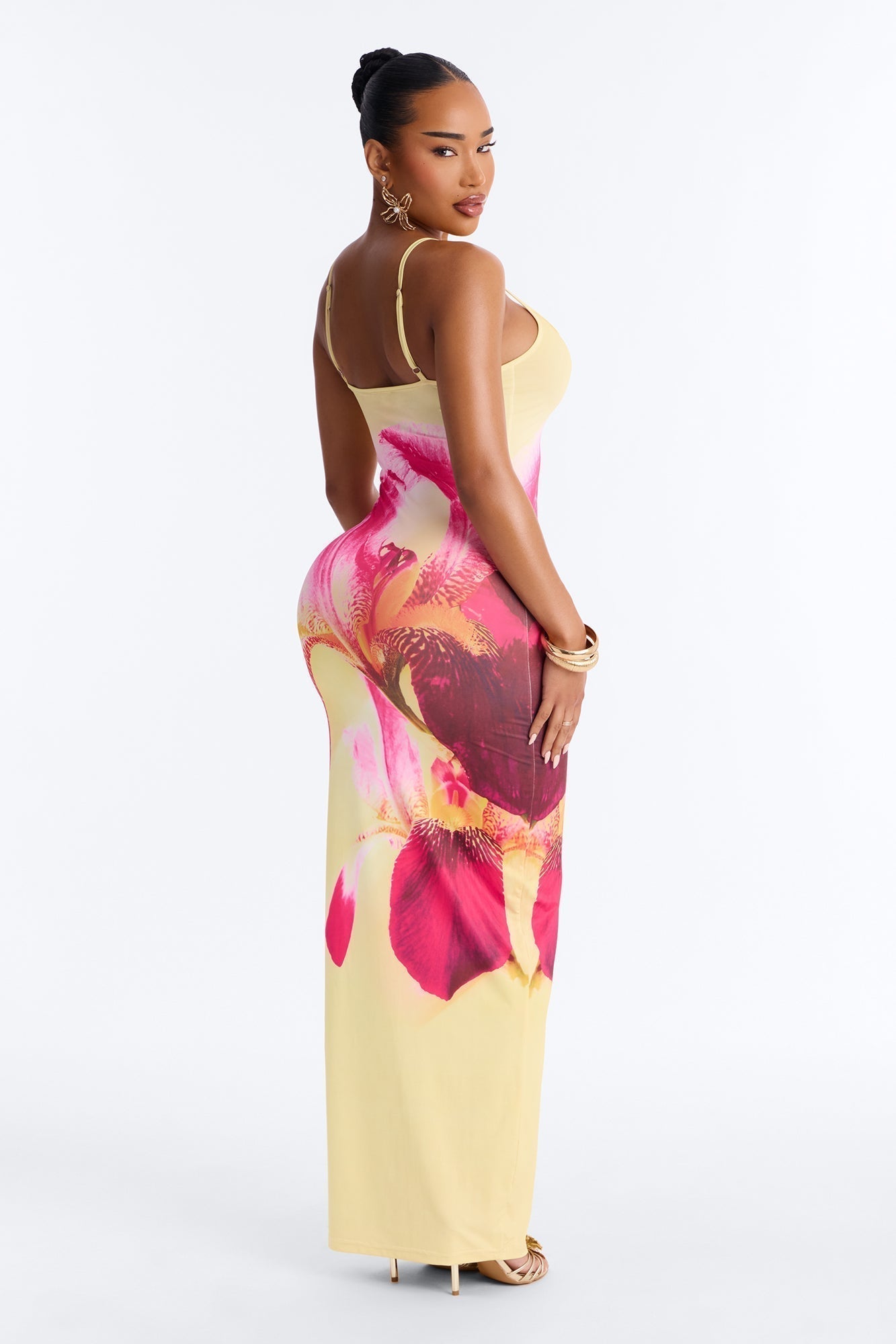 Floral Feelin Maxi Dress - Yellow/combo