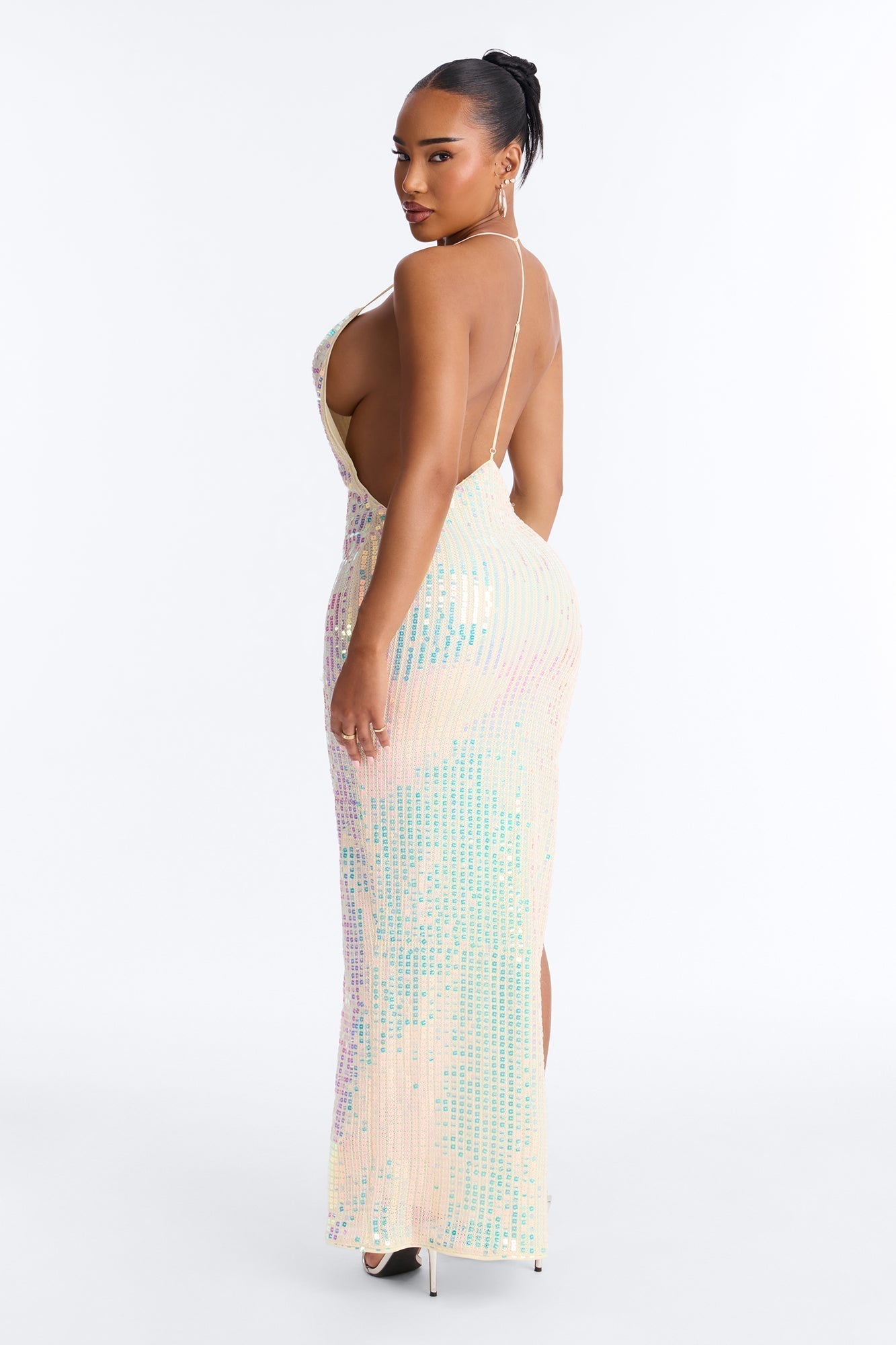 Island Stardust Crochet Maxi Dress - Cream
