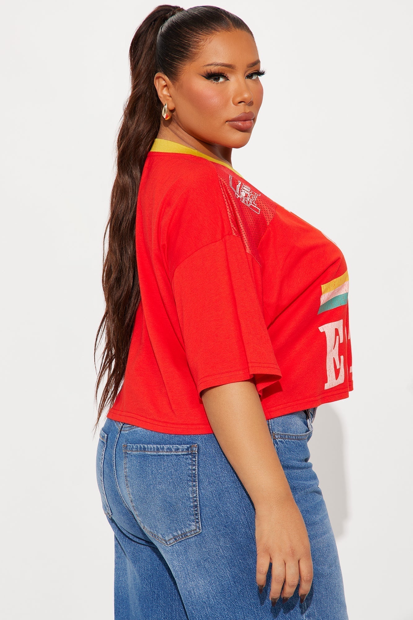 Jeep Est. 1941 Cropped Jersey Tee - Red