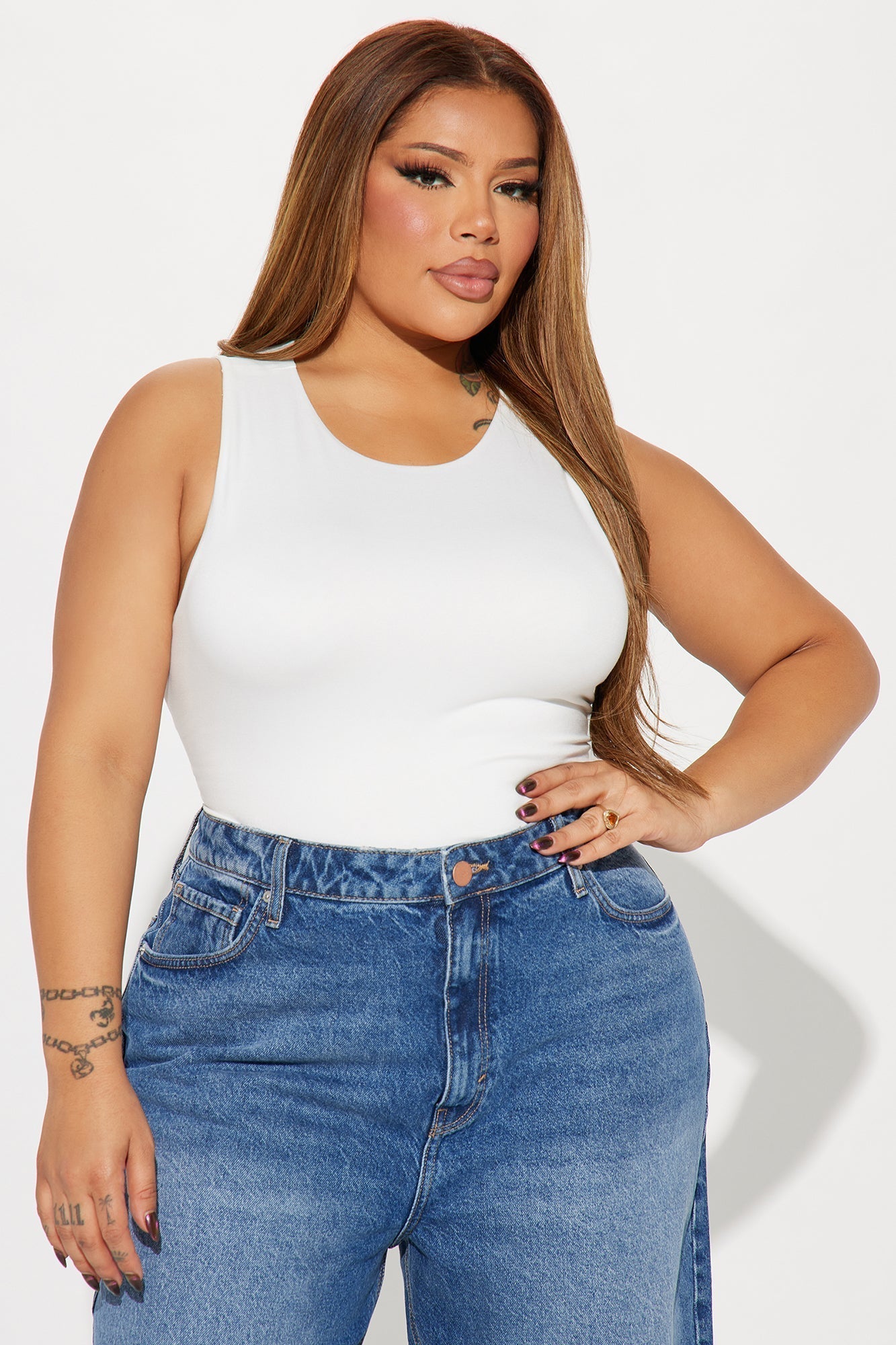 Poppy Sleeveless Bodysuit - White