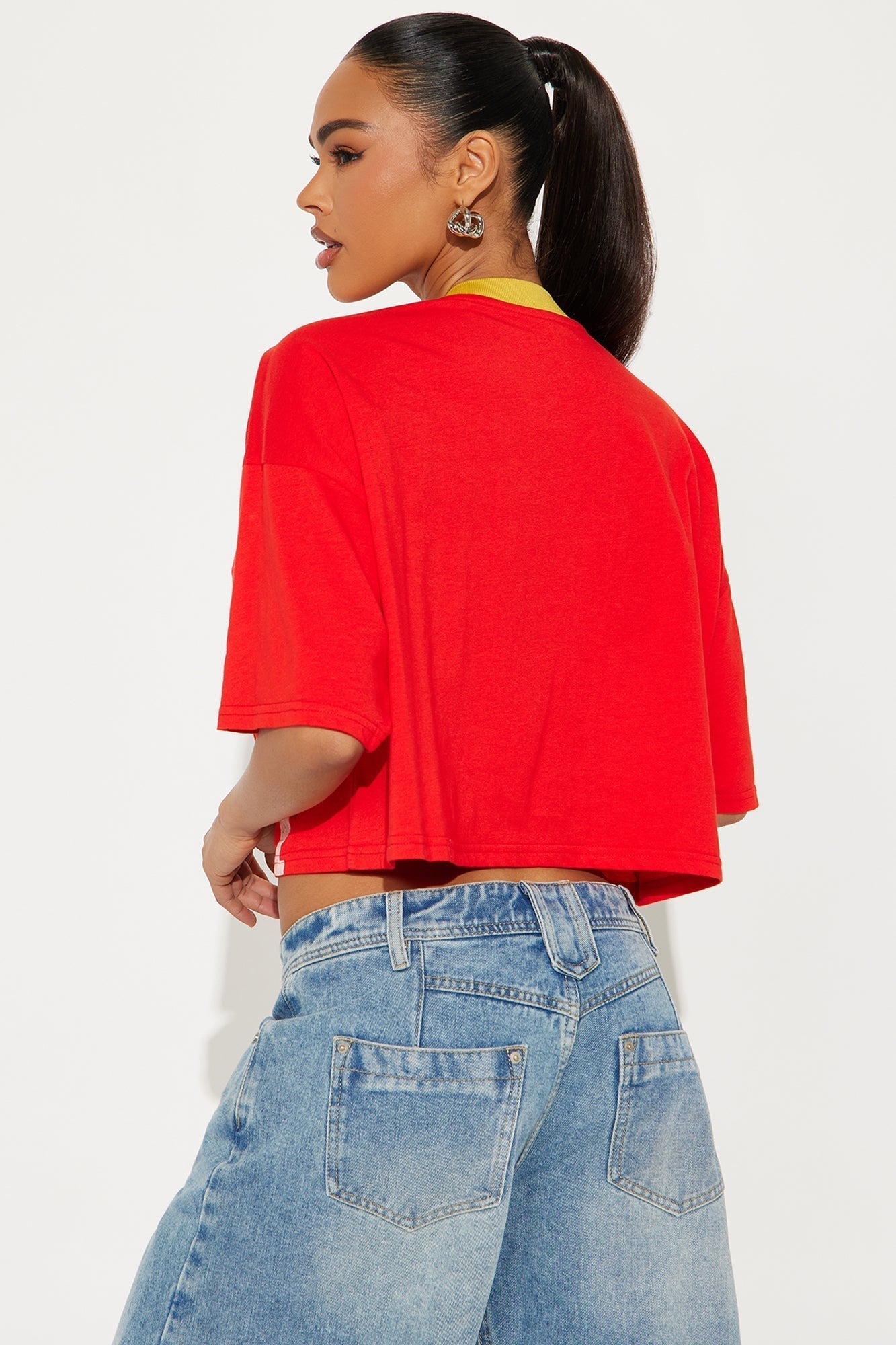 Jeep Est. 1941 Cropped Jersey Tee - Red