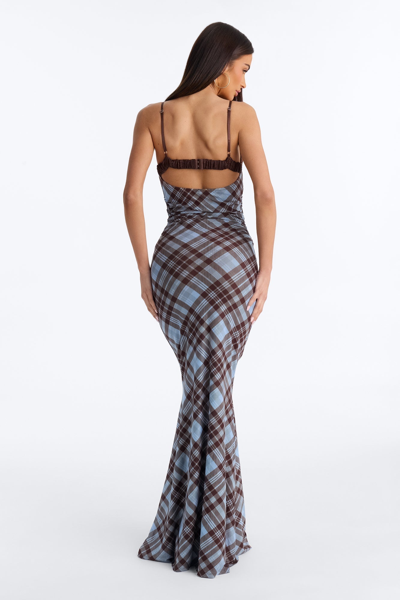 Photo Op Mesh Maxi Dress - Blue/combo