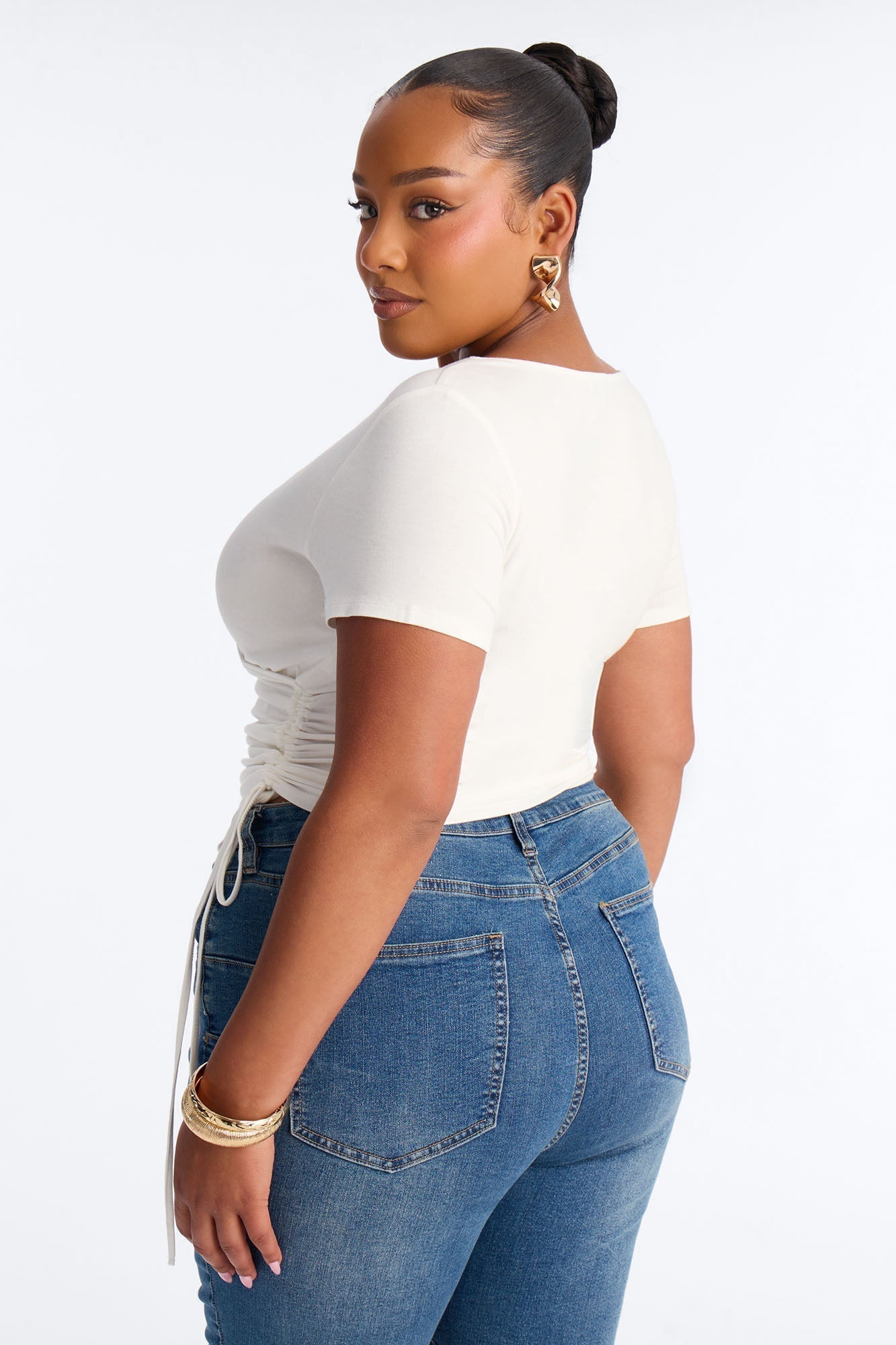 Sienna Surplice Top - Off White