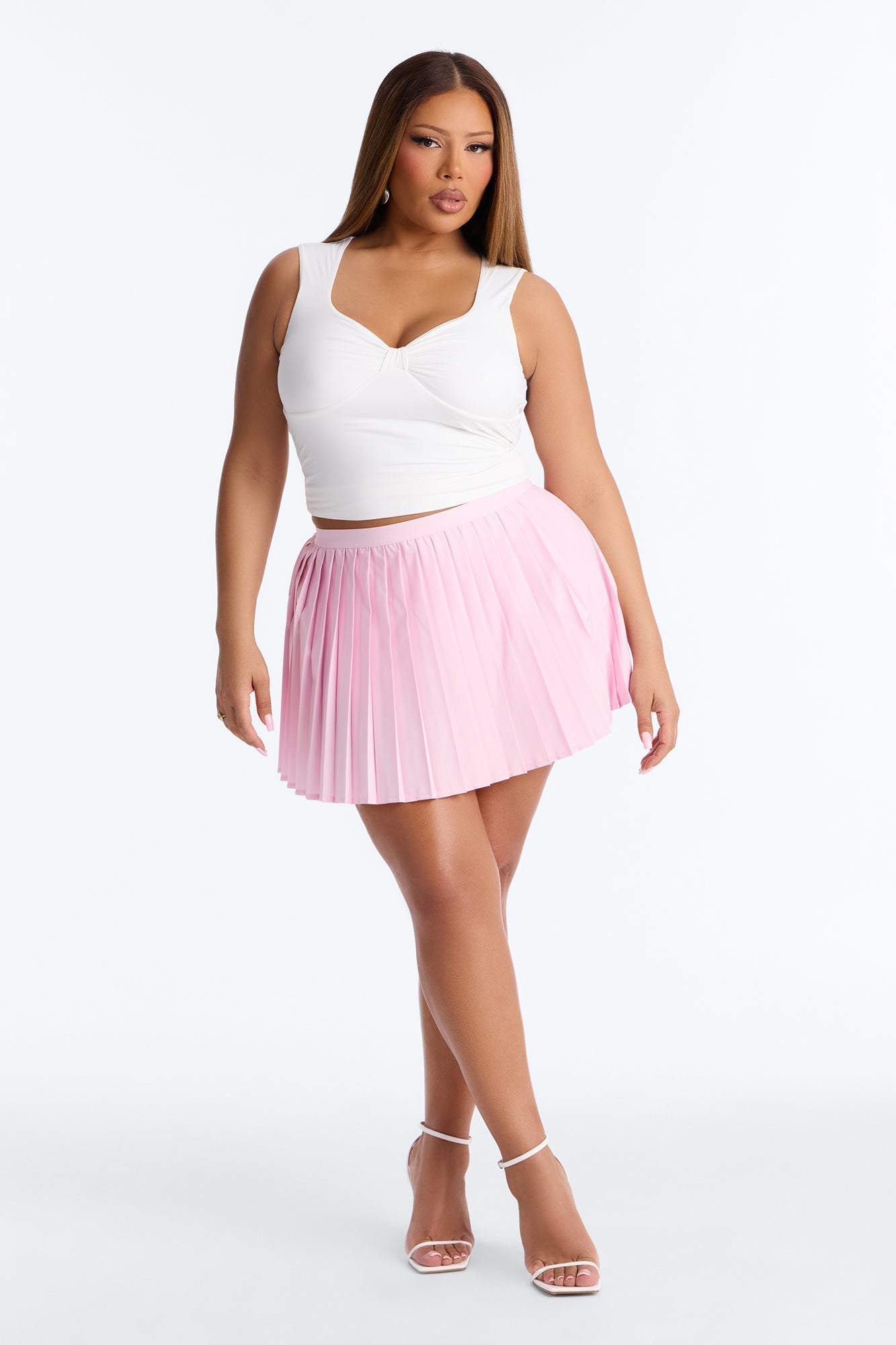 Sharon Pleated Skort - Light Pink