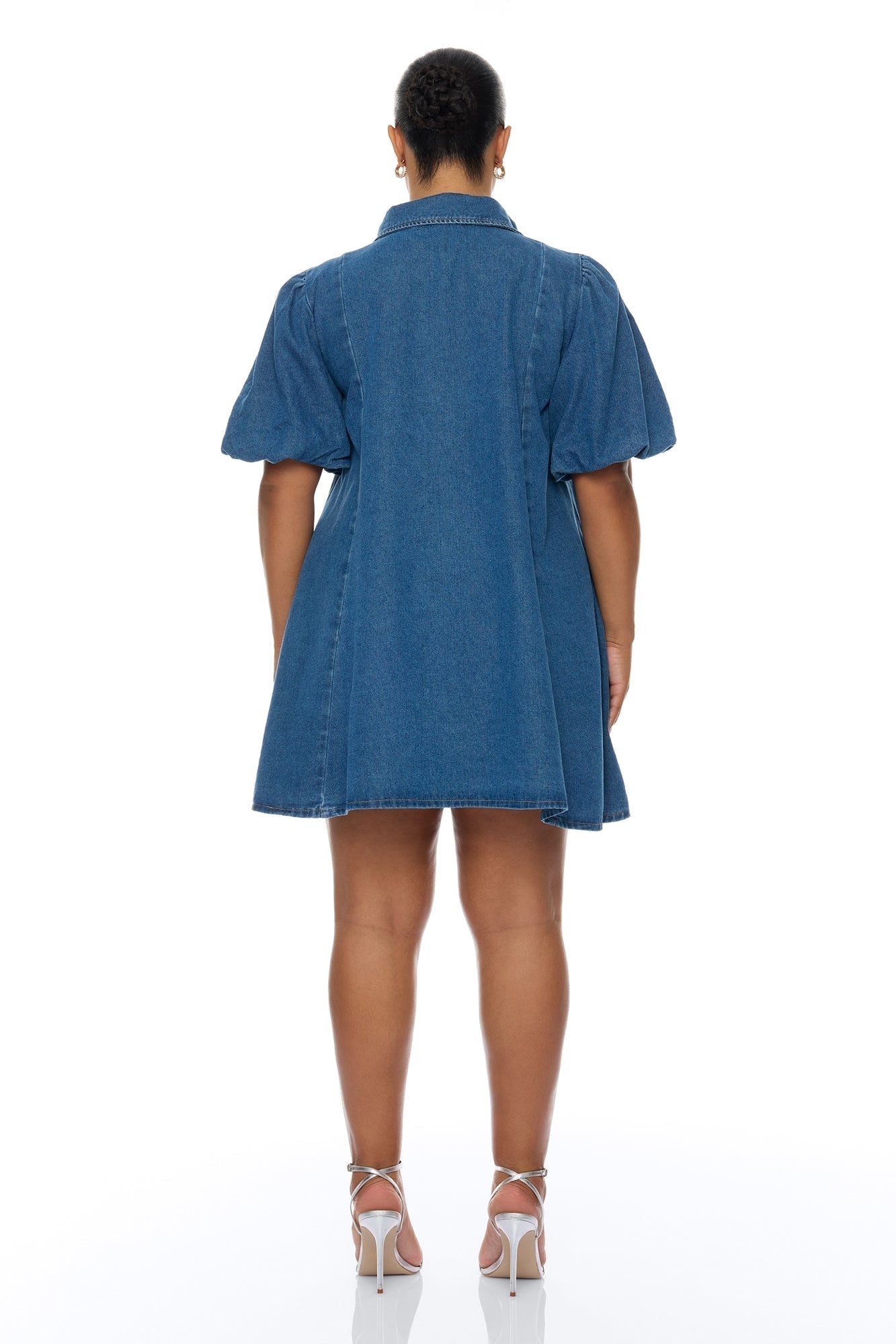 Maribella Denim Mini Dress - Medium Wash