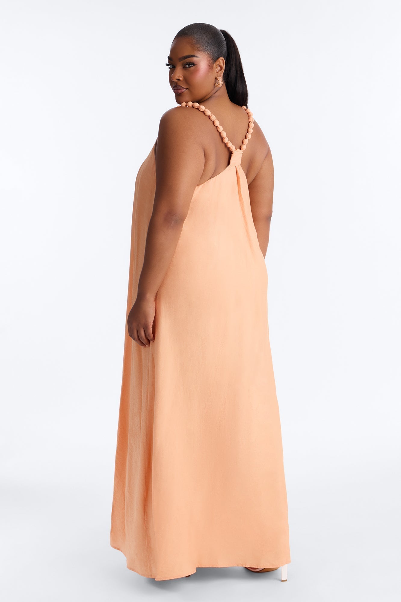 Belia Linen Maxi Dress - Orange