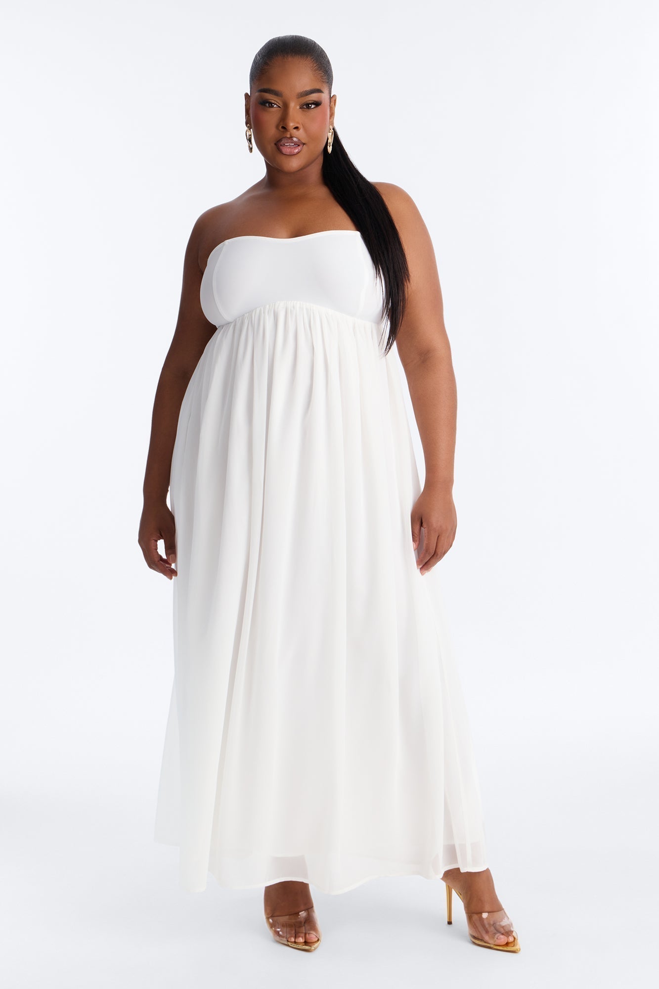 She's Effortless Chiffon Maxi Dress - Ivory