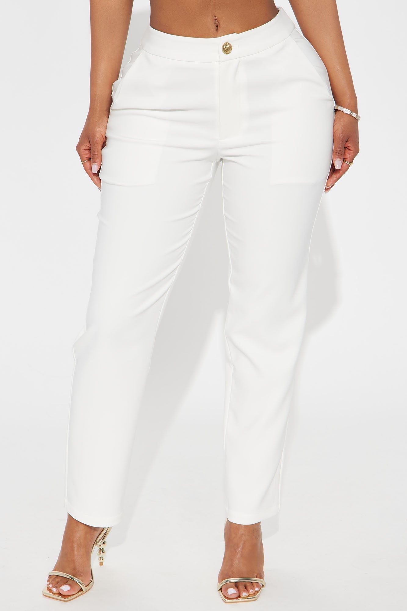 Mielle Skinny Trouser Pant - Cream