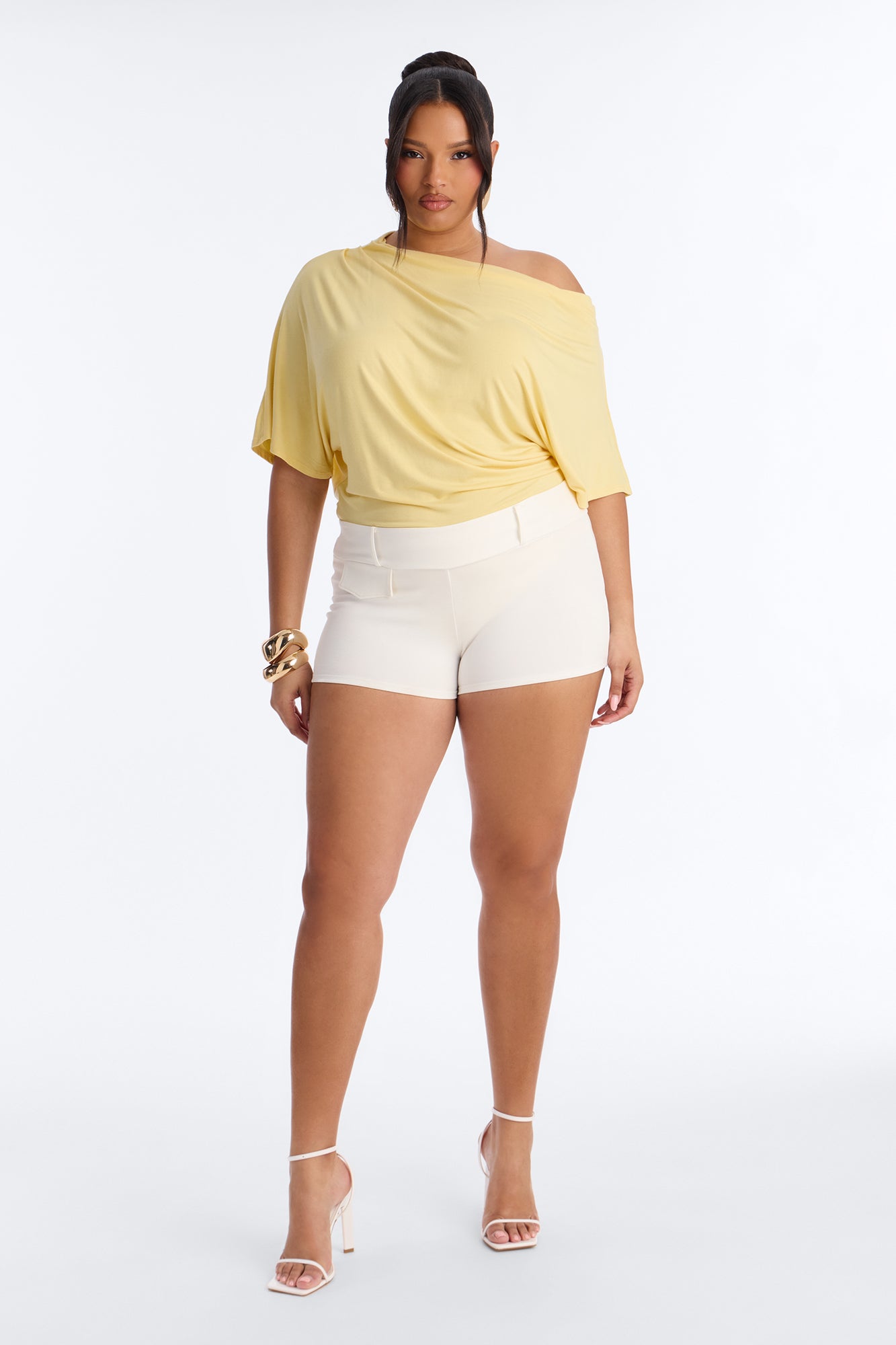 Hayden Ponte Low Rise Micro Short - White